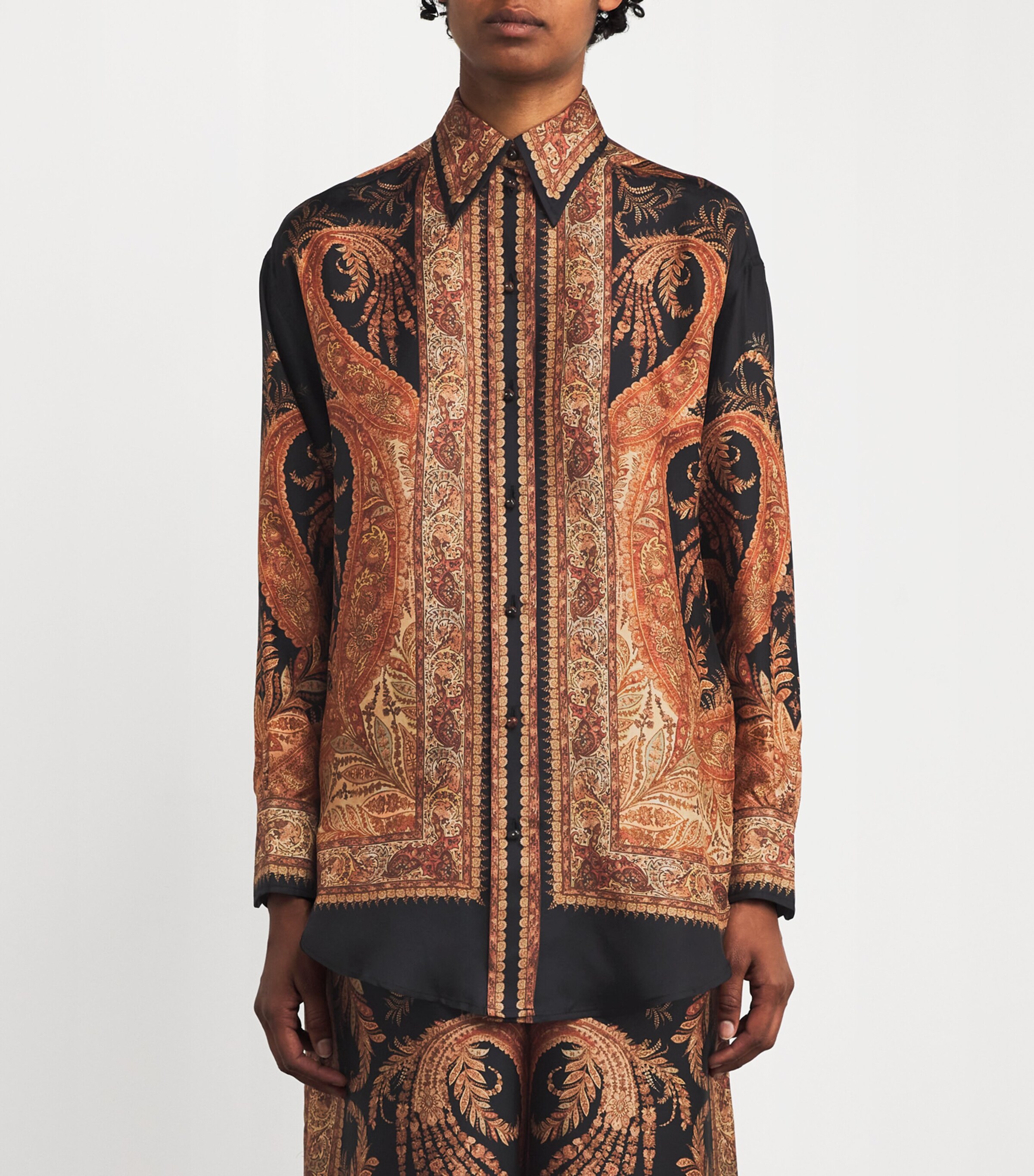 Silk Paisley Hypnotic Shirt BLACK PAISLEY Image 3