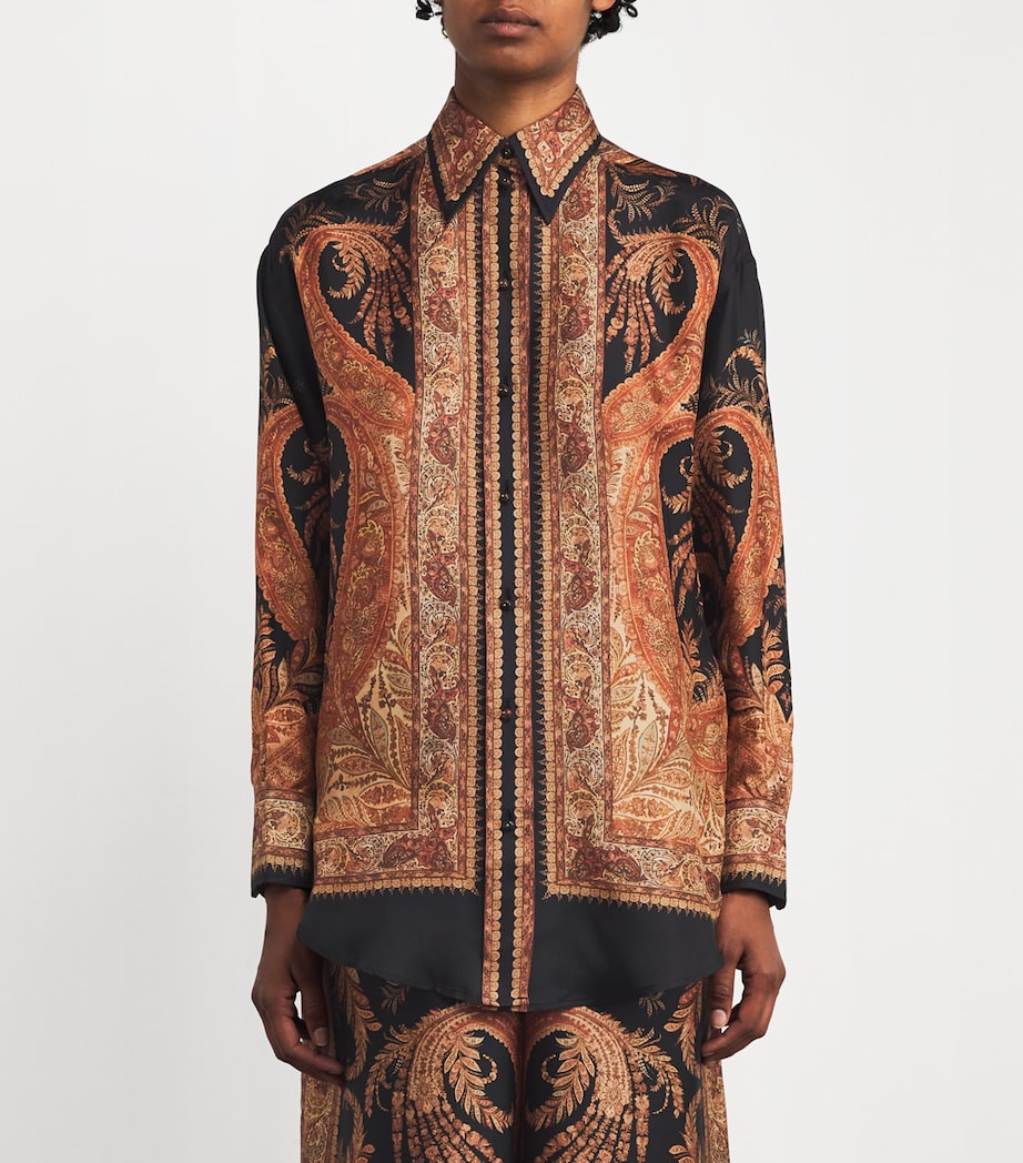 Silk Paisley Hypnotic Shirt BLACK PAISLEY Image 3