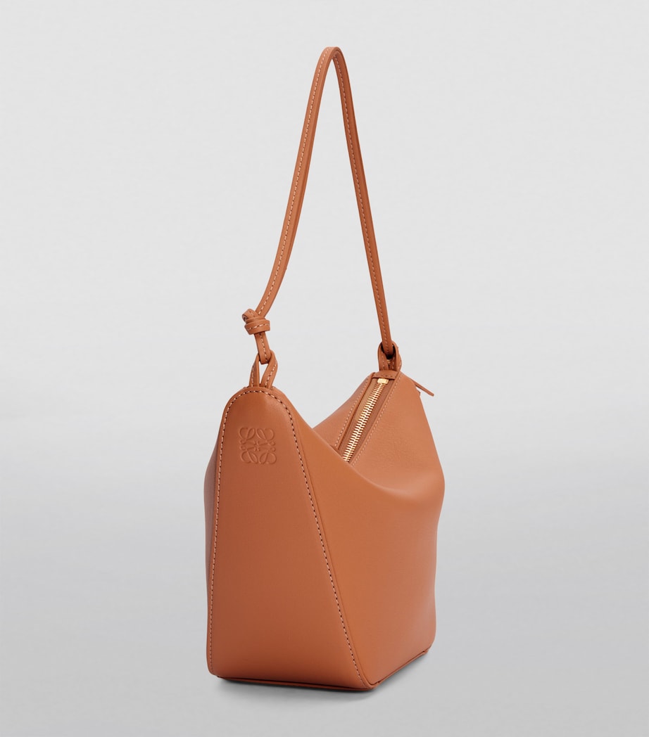 Mini Leather Hammock Shoulder Bag TAN Image 3