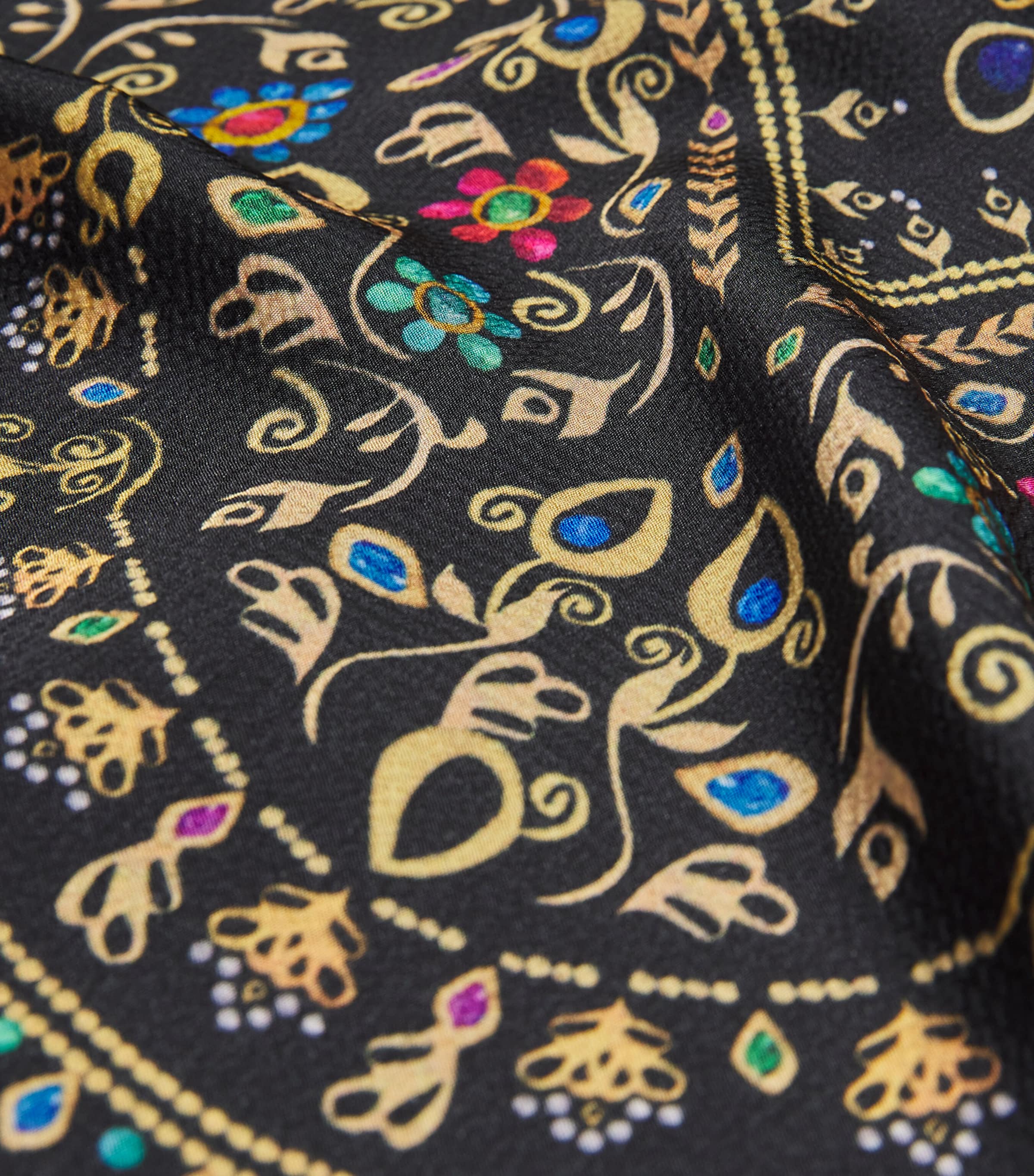 Satin Pendant Stripe Cropped Ren Blouse 2345-PENDANT BORDER Image 5