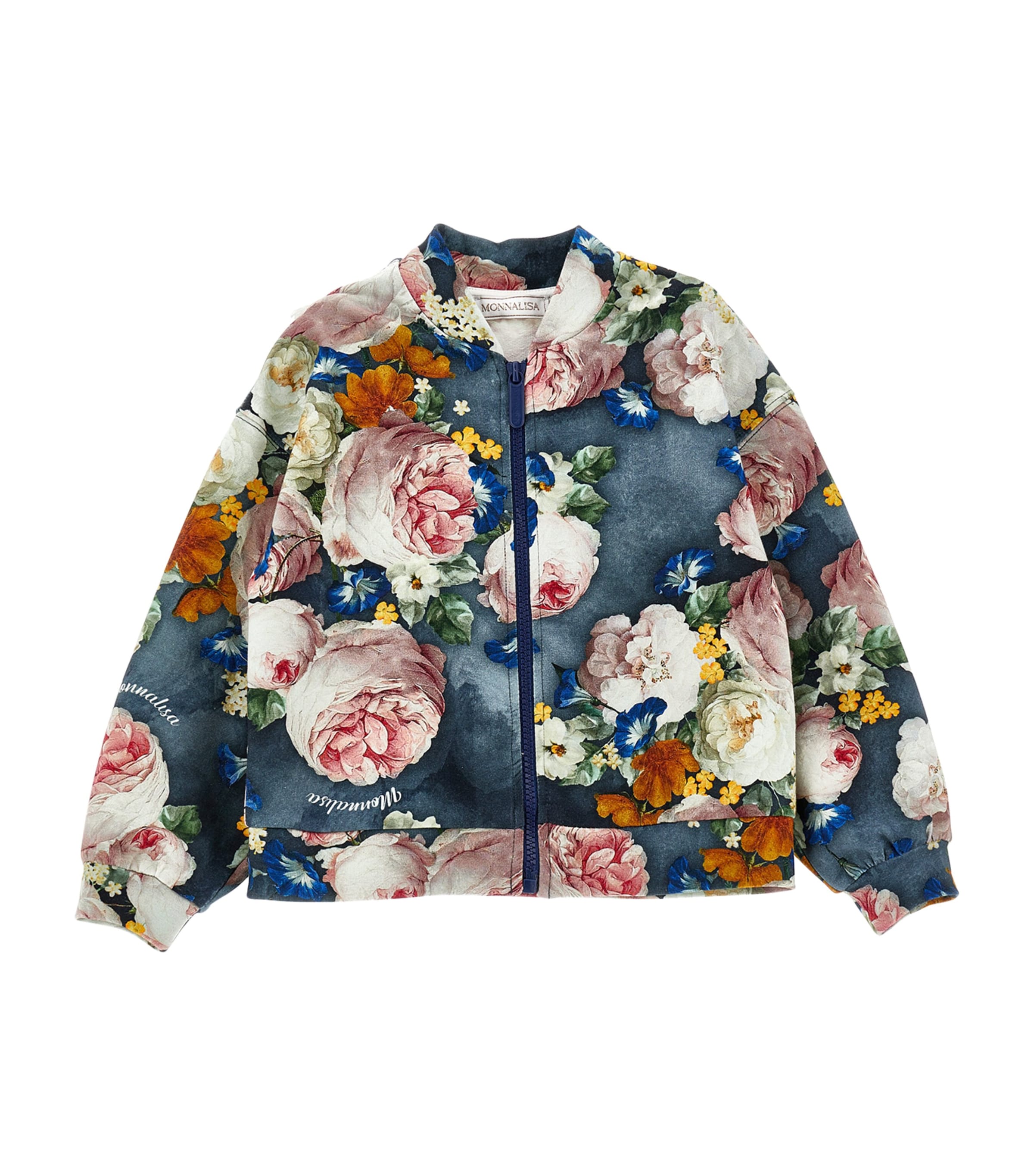 Shop Monnalisa Rose Print Bomber Jacket