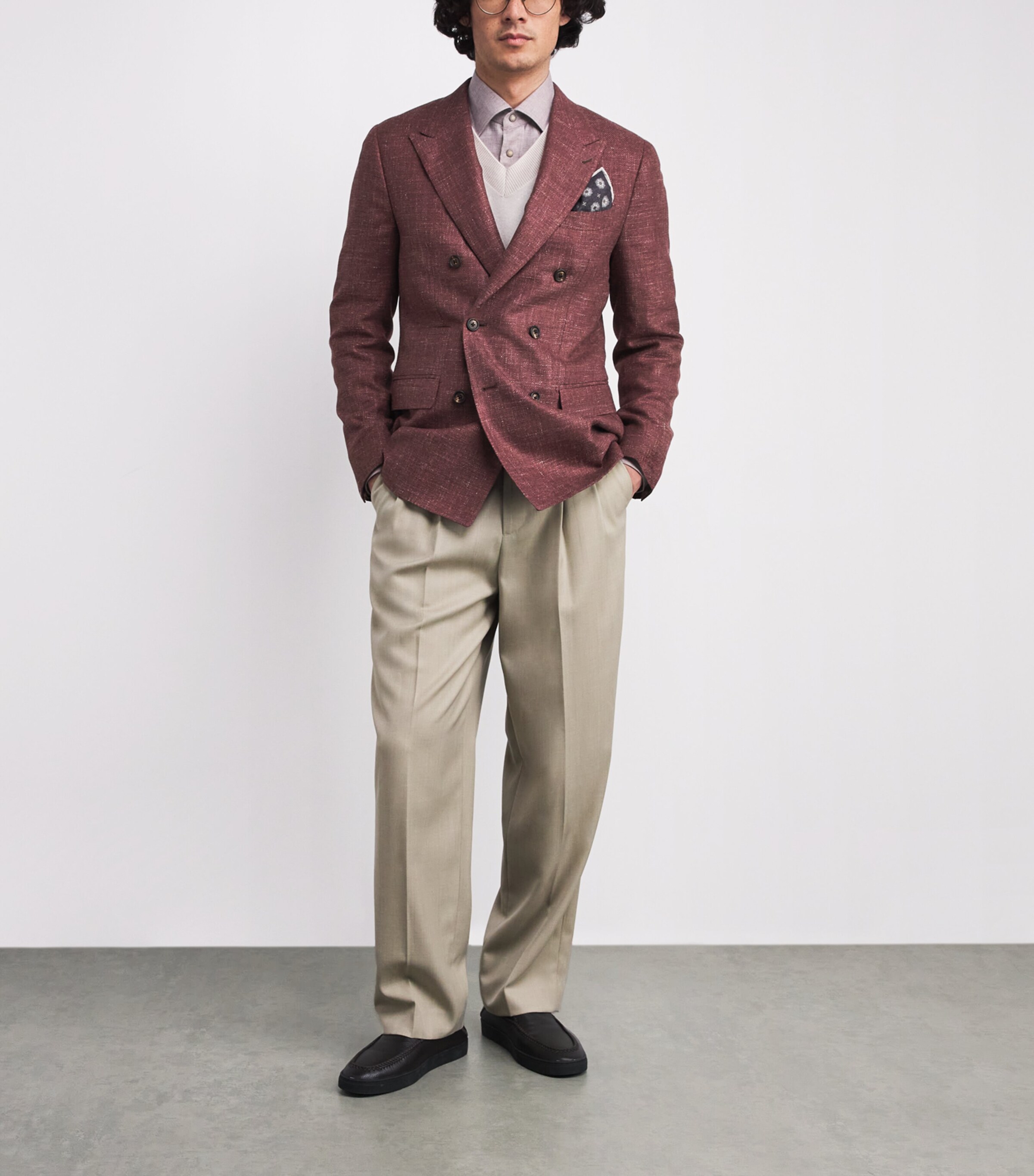 Wool-Silk-Linen Blazer LAMPONE Image 2