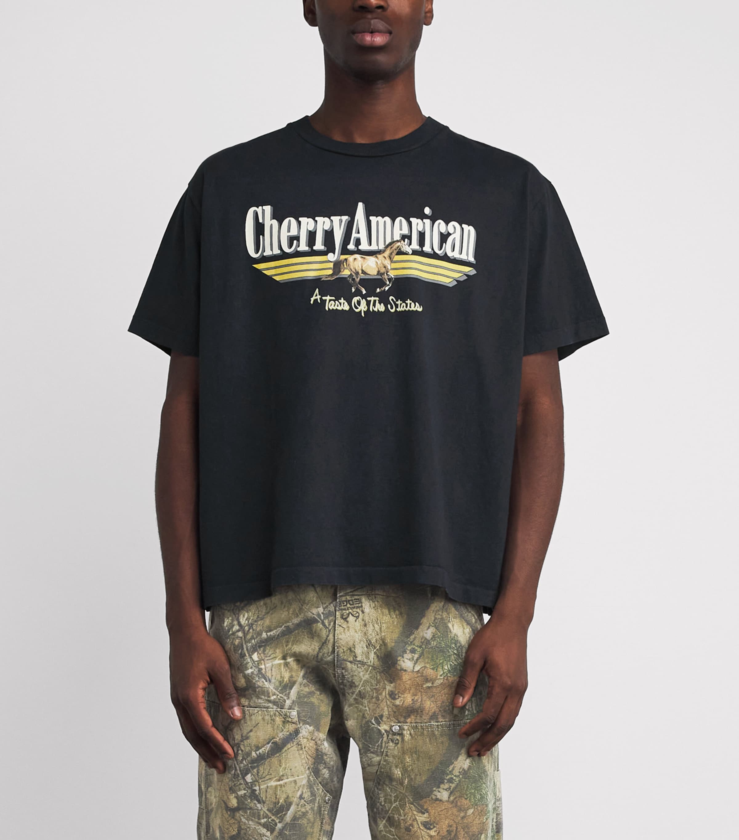 Cotton Logo Print Coast to Coast T-Shirt VINTAGE BLACK Image 3