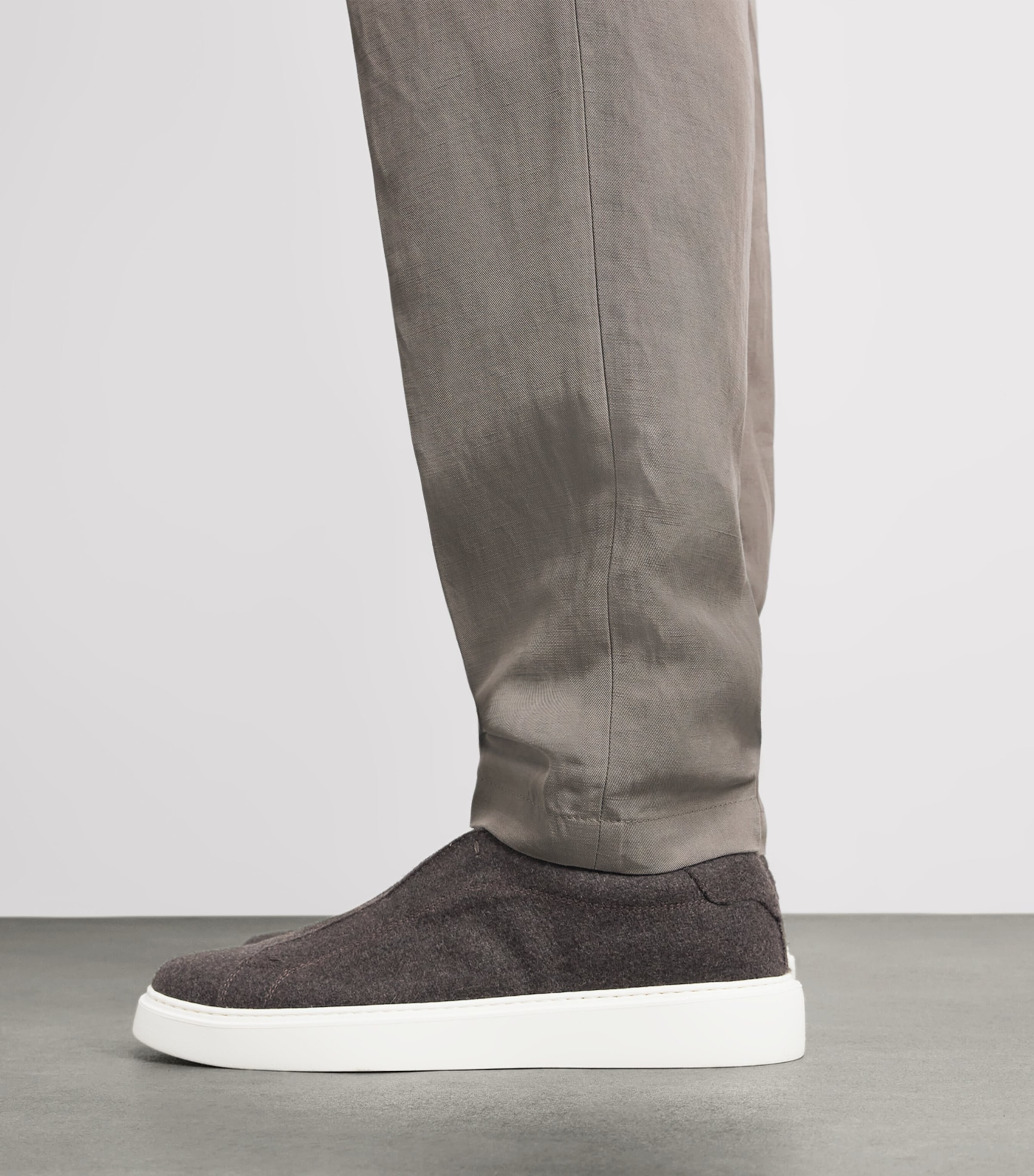 Eleventy Flannel Slip-On Sneakers Moro Image 2