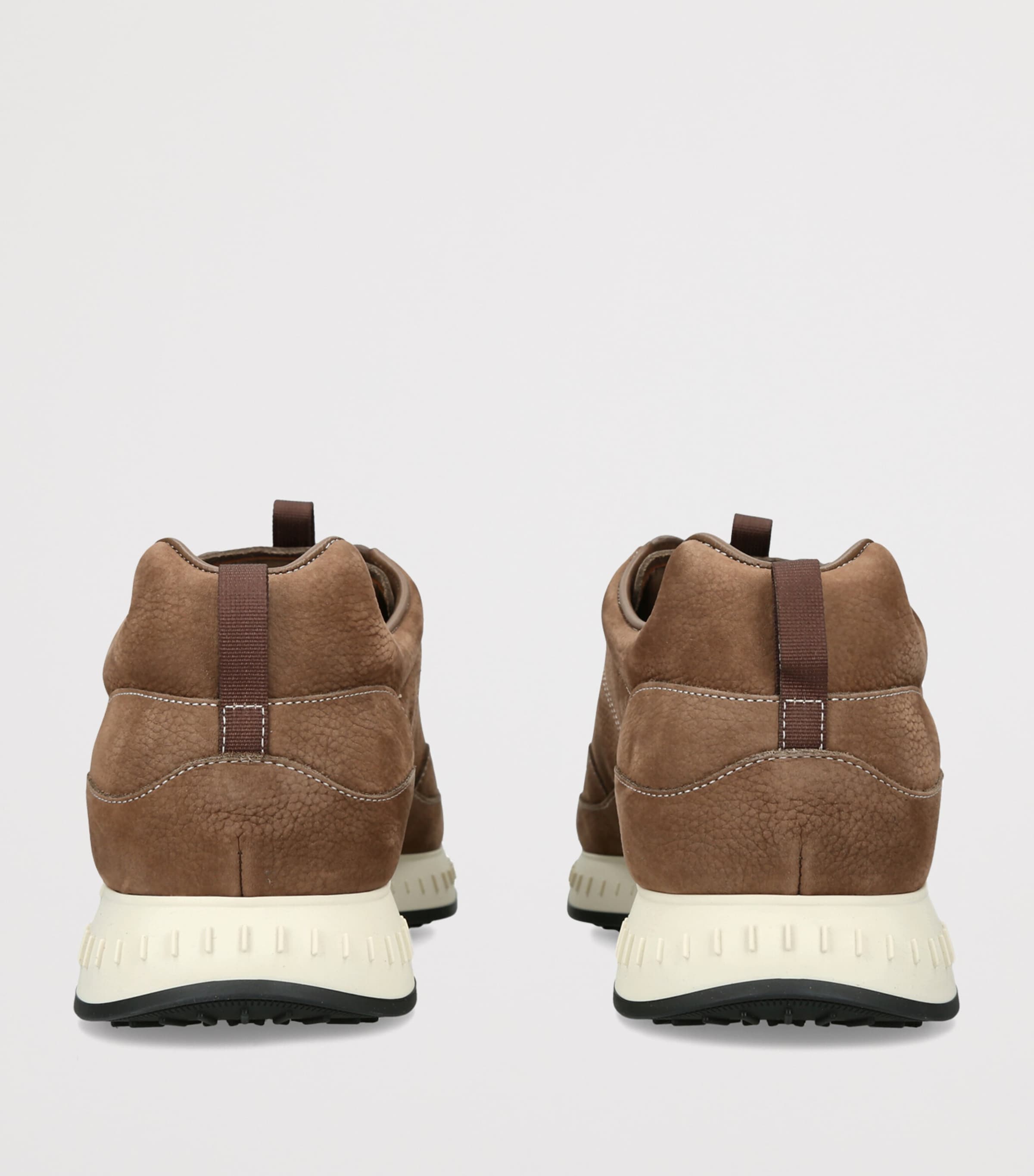 John Lobb Nubuck Leather Stream Elastic Sneakers Mid Brown Image 4