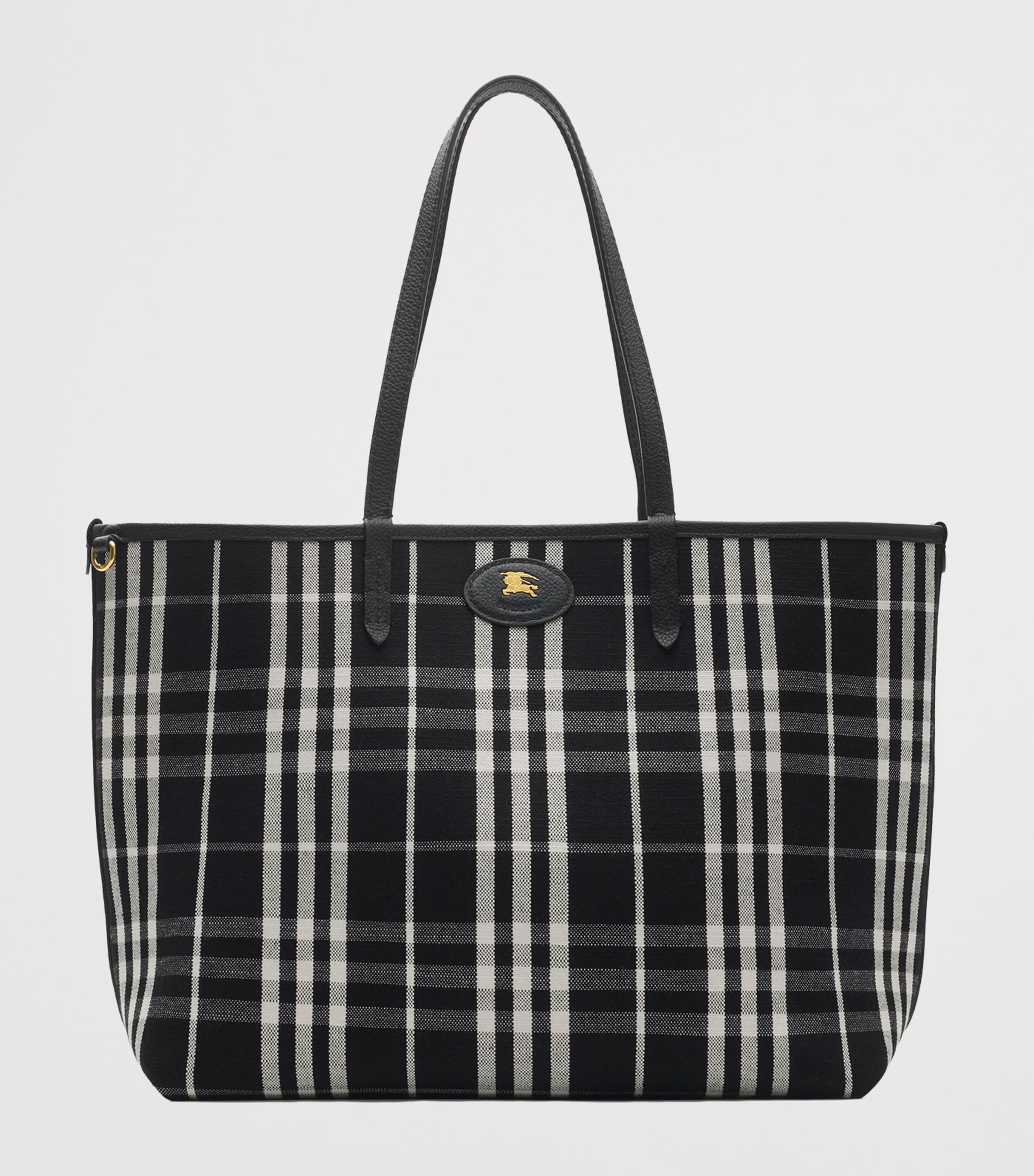 Medium Leather Reversible Bloomsbury Tote​ Bag BLACKBLACK CALICO Image 3