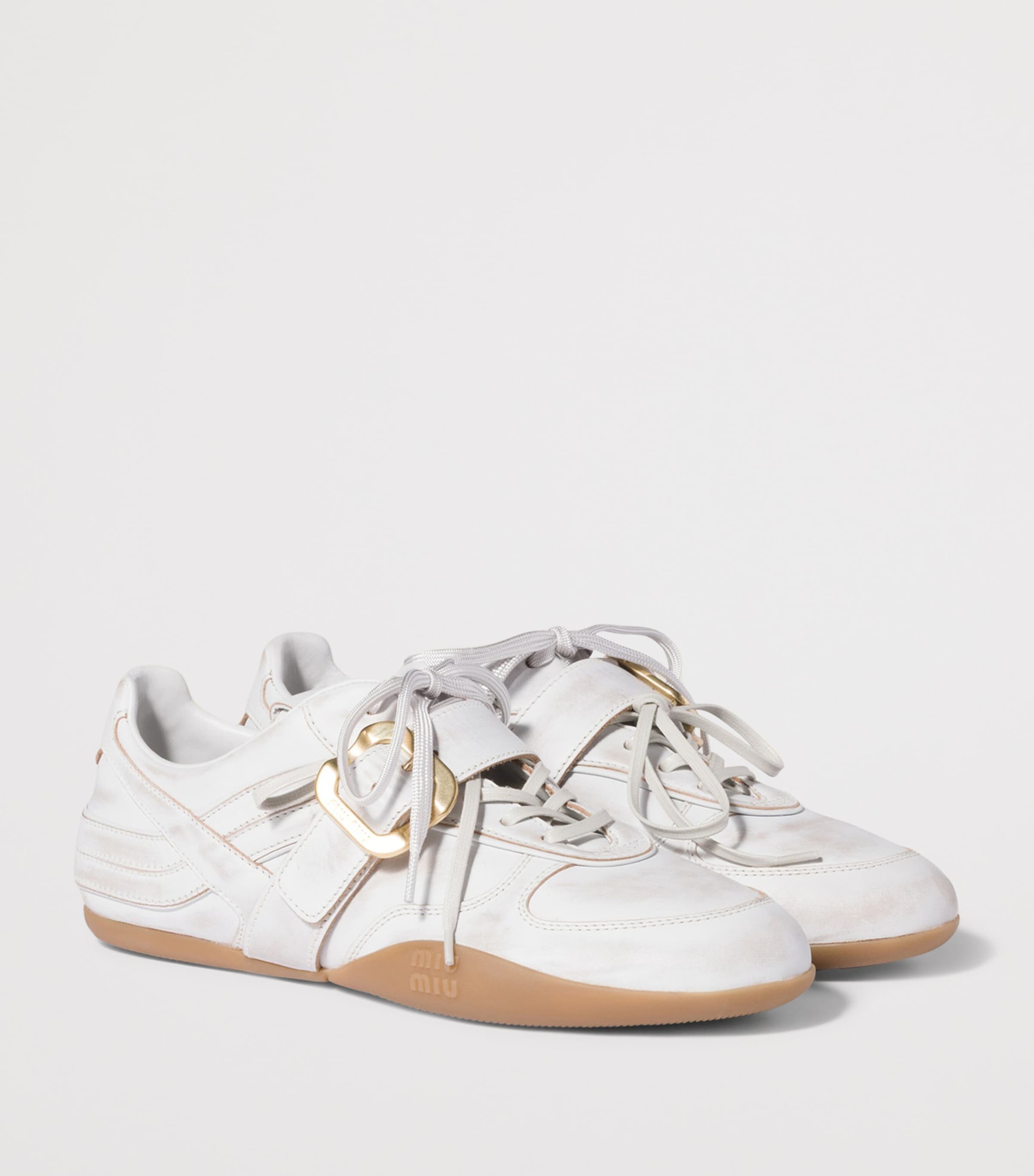 Miu Miu Calfskin Gymnasium Sneakers Image 2
