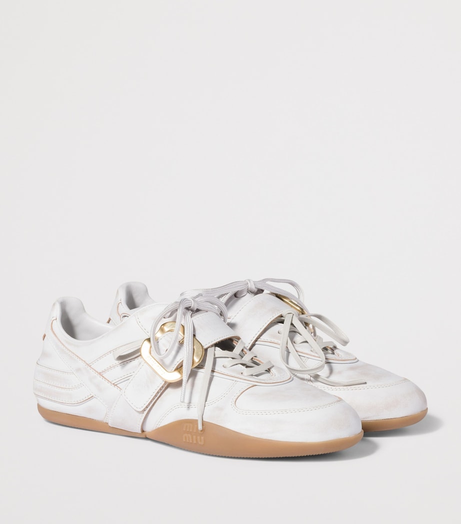 Miu Miu Calfskin Gymnasium Sneakers Image 2