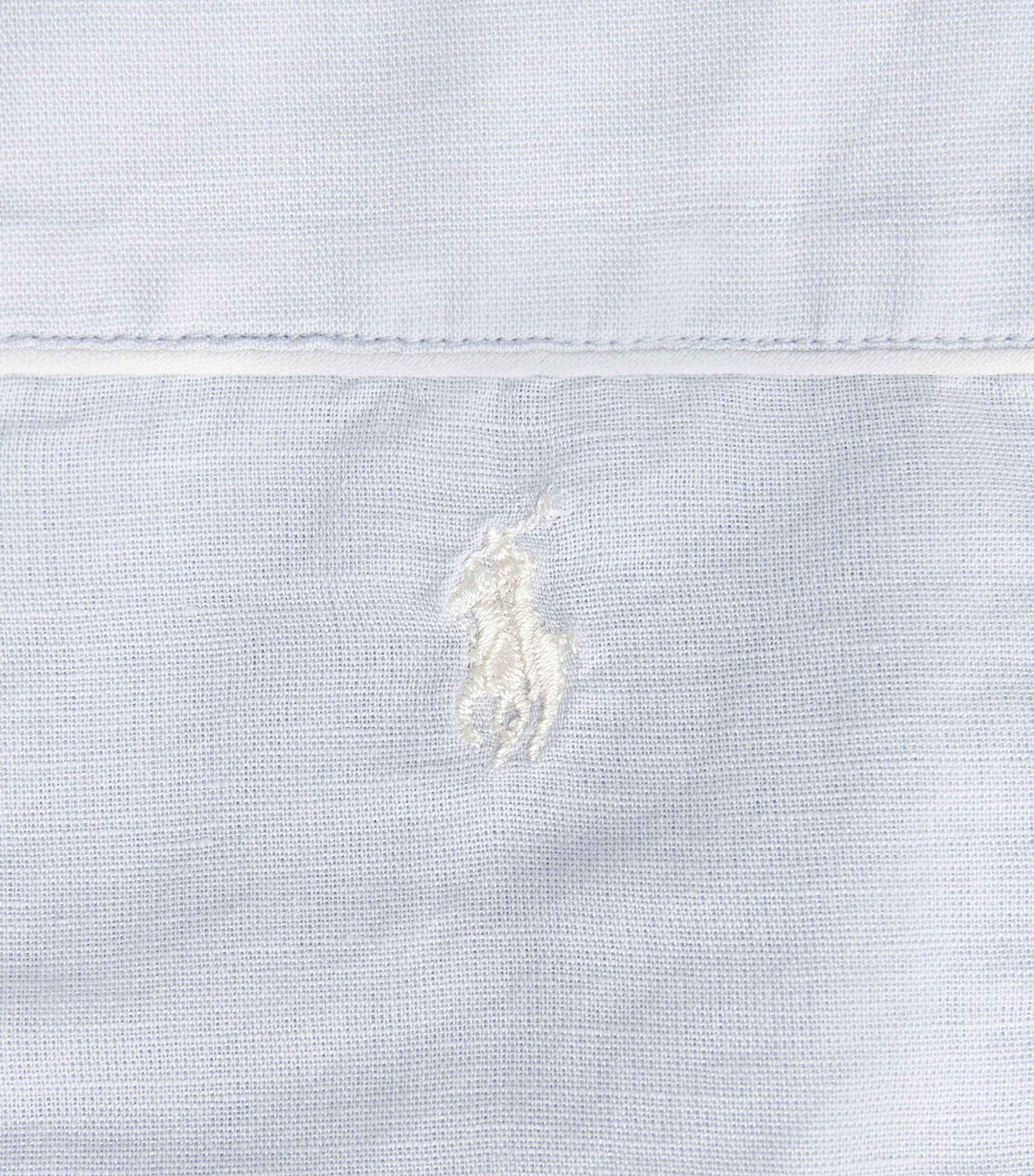 Polo Ralph Lauren Womens Linen-Cotton Short Pyjama Set Xenon Blue Image 6