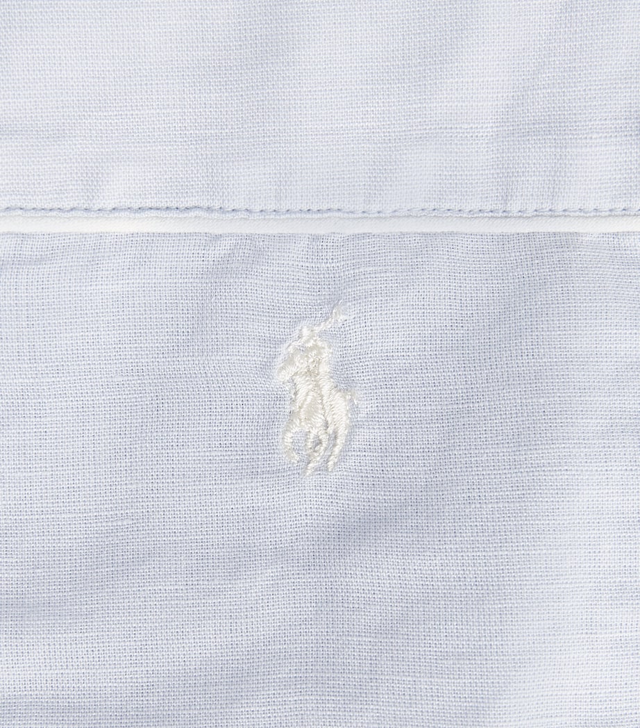 Polo Ralph Lauren Womens Linen-Cotton Short Pyjama Set Xenon Blue Image 6