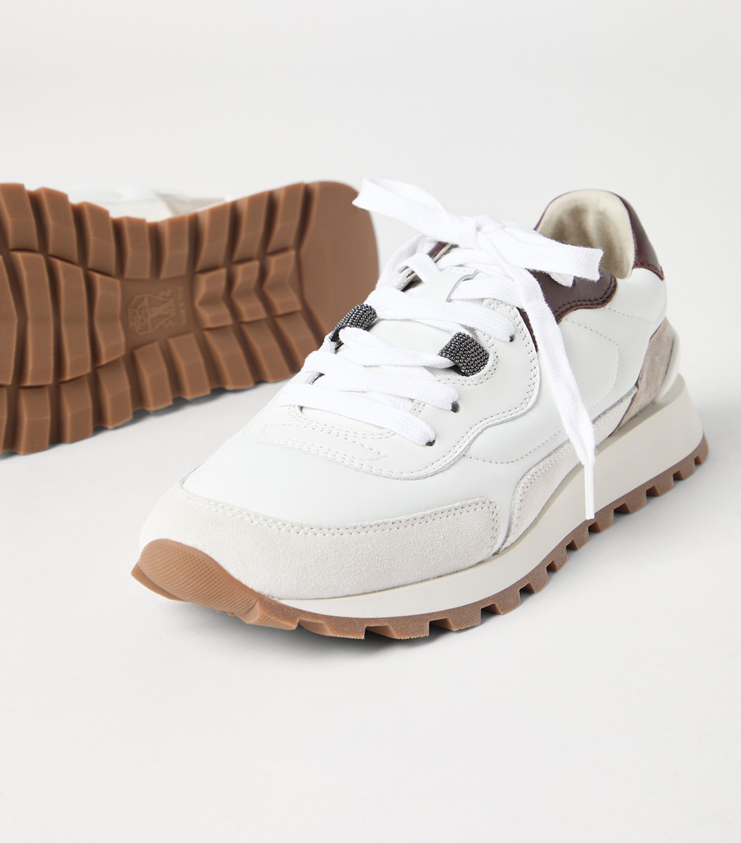 Calfskin Monili-Detail Sneakers C7592 Image 5