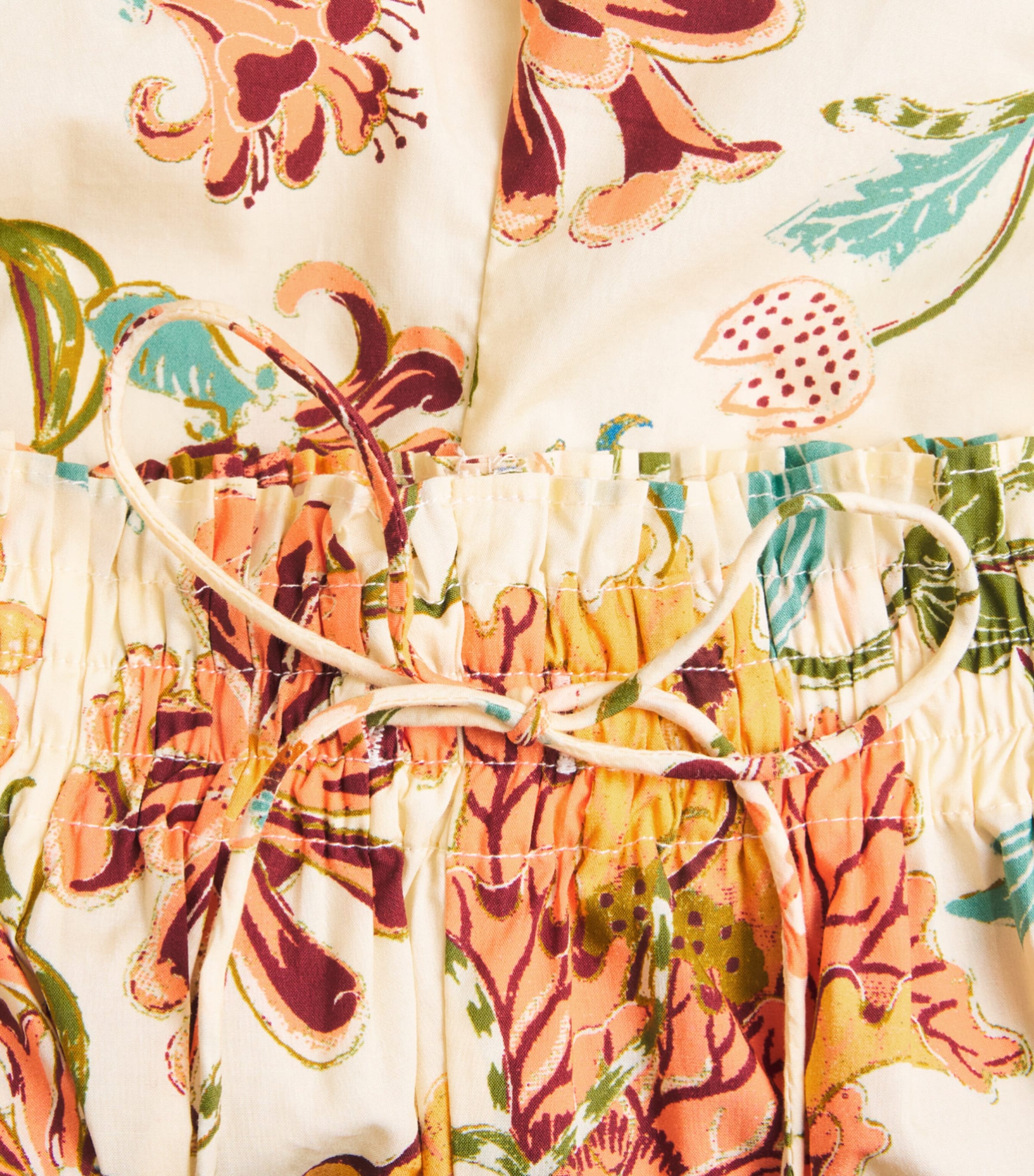 Ulla Johnson Womens Cotton Marnie Floral Paper Bag Shorts Abalone Image 6