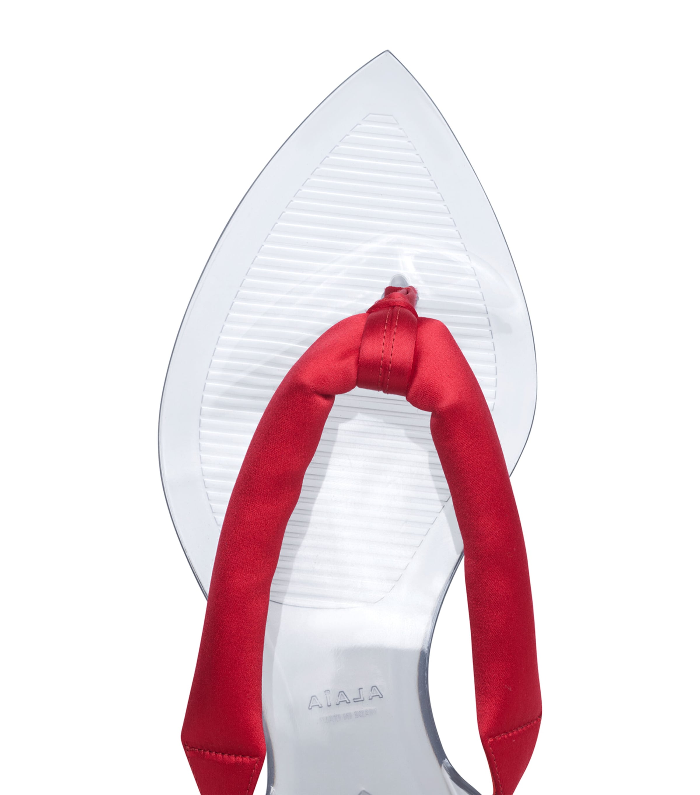 Alaïa Invisible Thong Flip Flops Orange Red Image 4