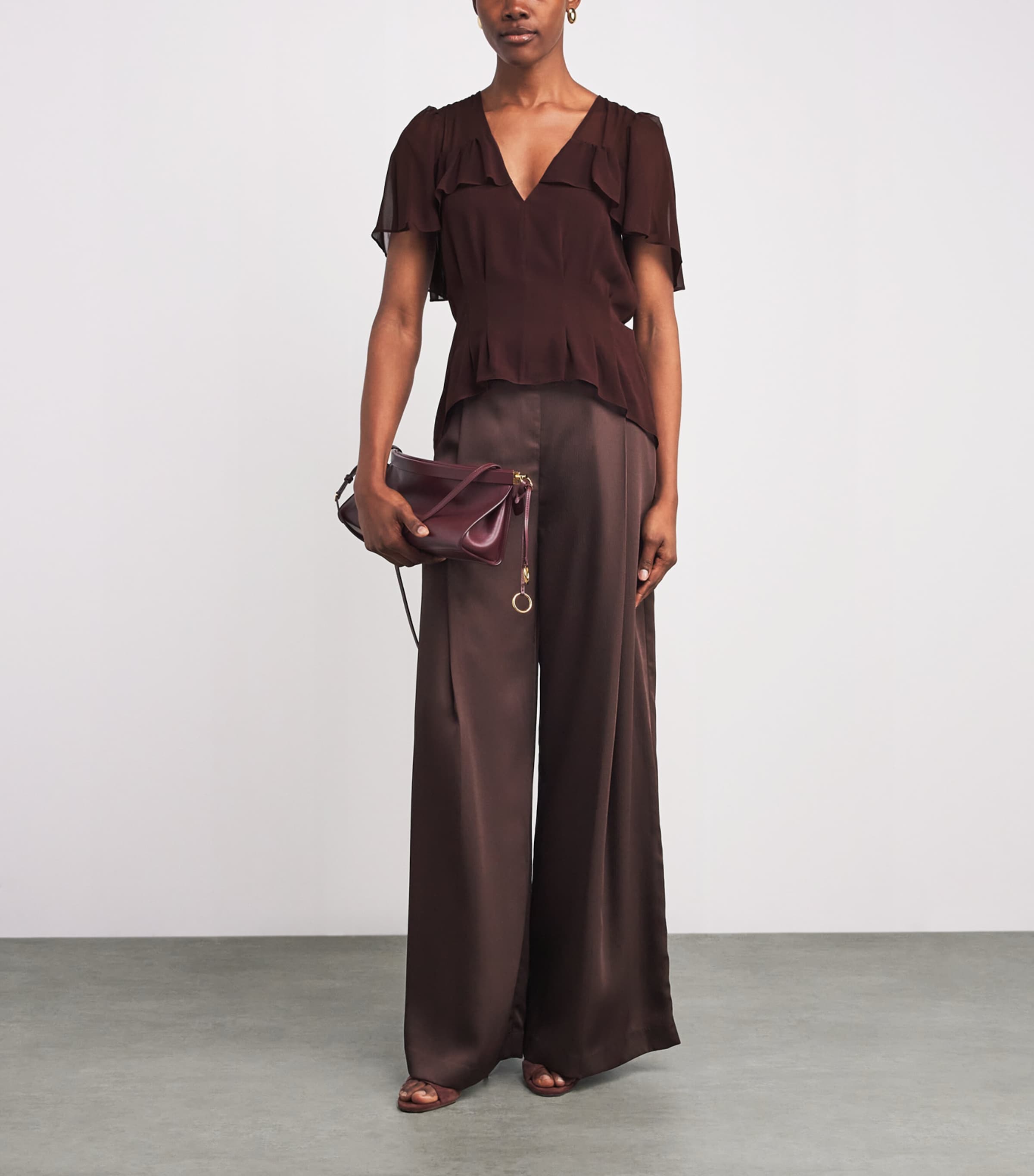 Silk Willa Blouse AUBERGINE Image 2