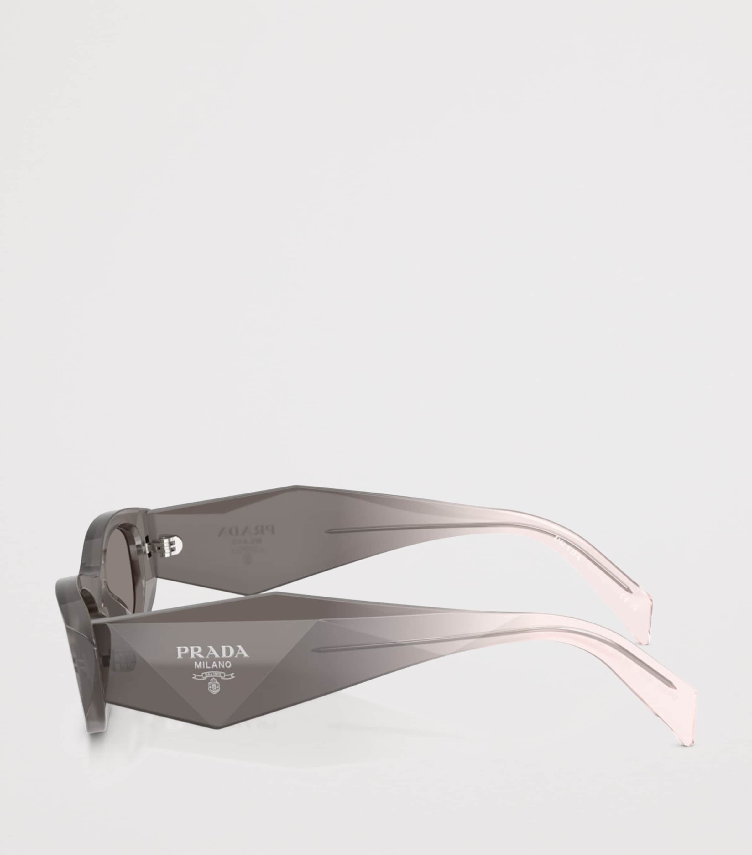 Prada Acetate Oval Sunglasses Grey Image 3