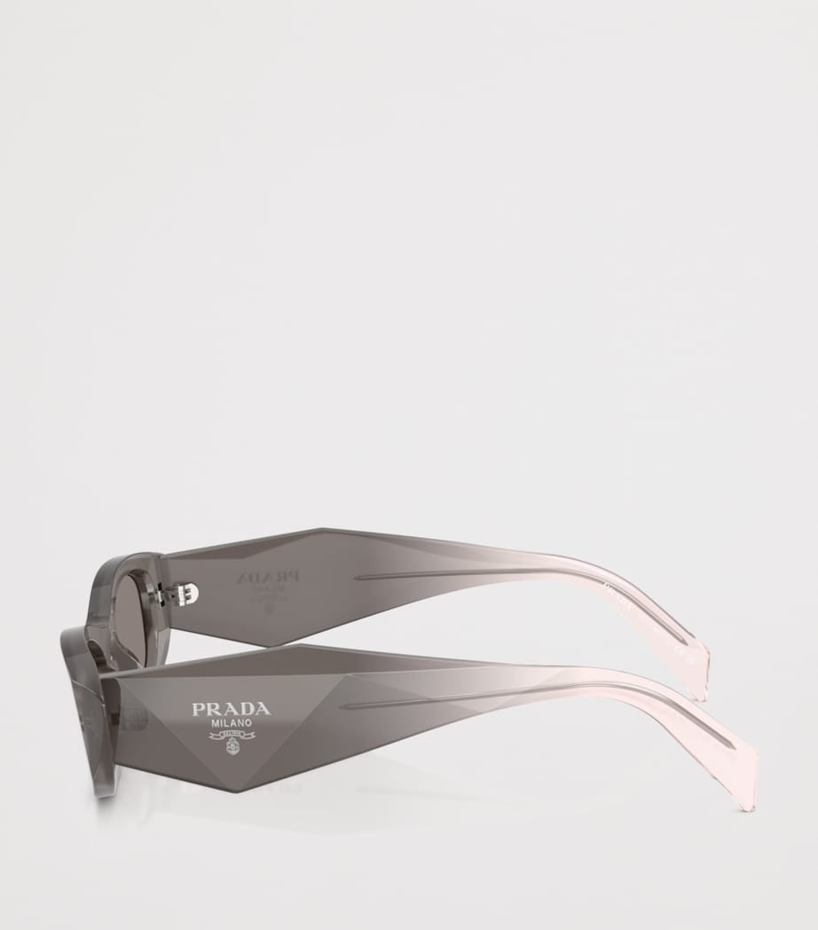 Prada Acetate Oval Sunglasses Grey Image 3