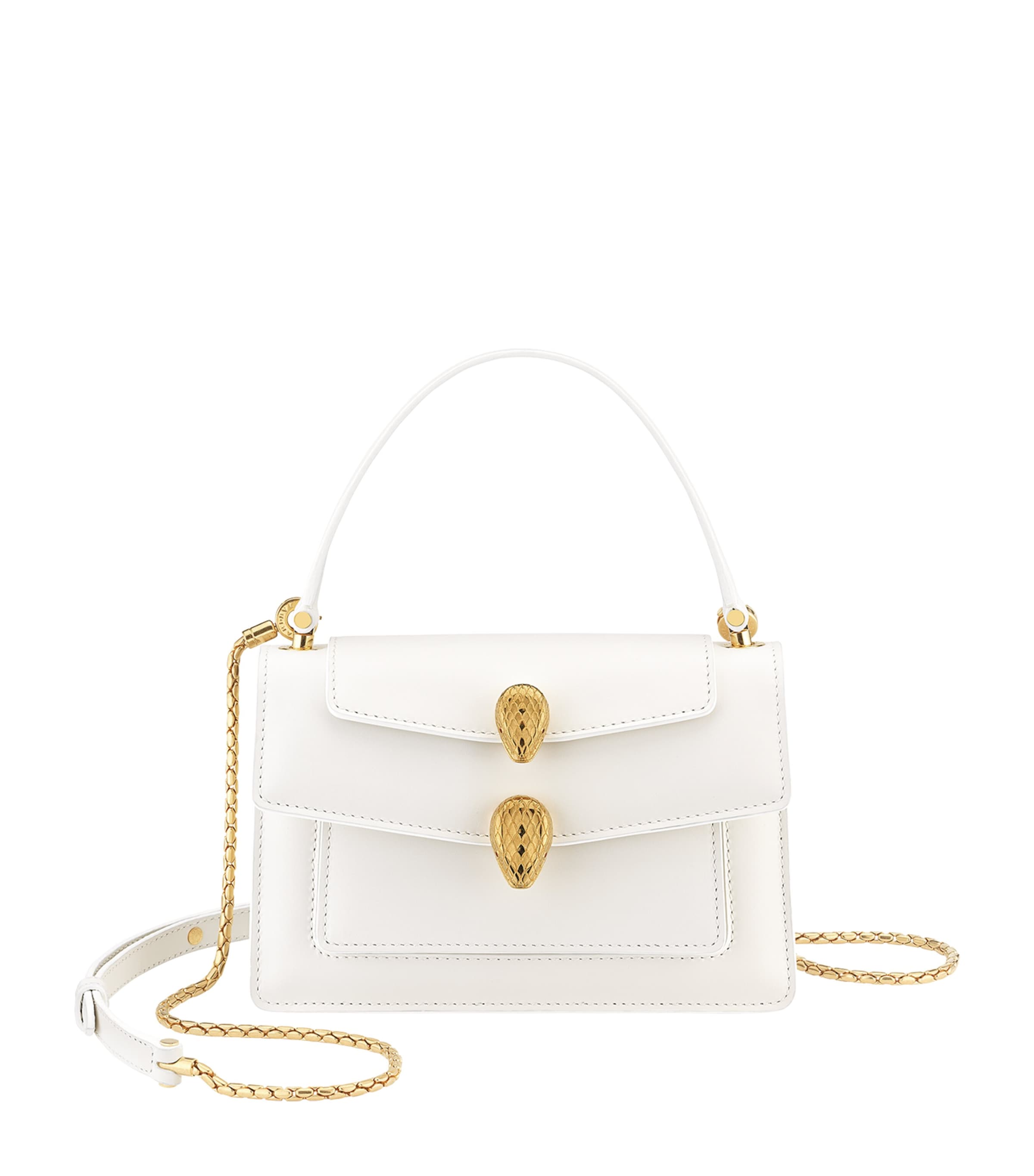 Bvlgari X Alexander Wang Leather Serpenti Multi-wear Bag In White