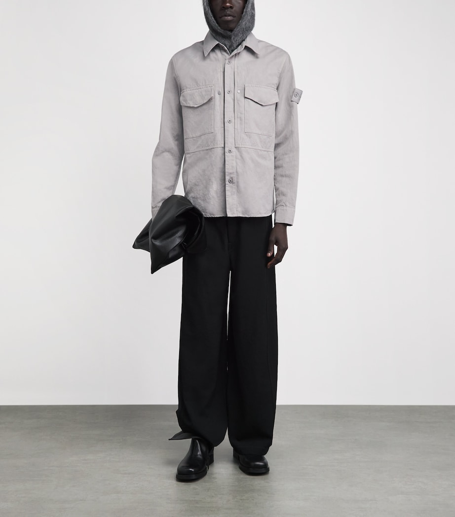 Stone Island Mens Canvas Ghost Overshirt Image 2