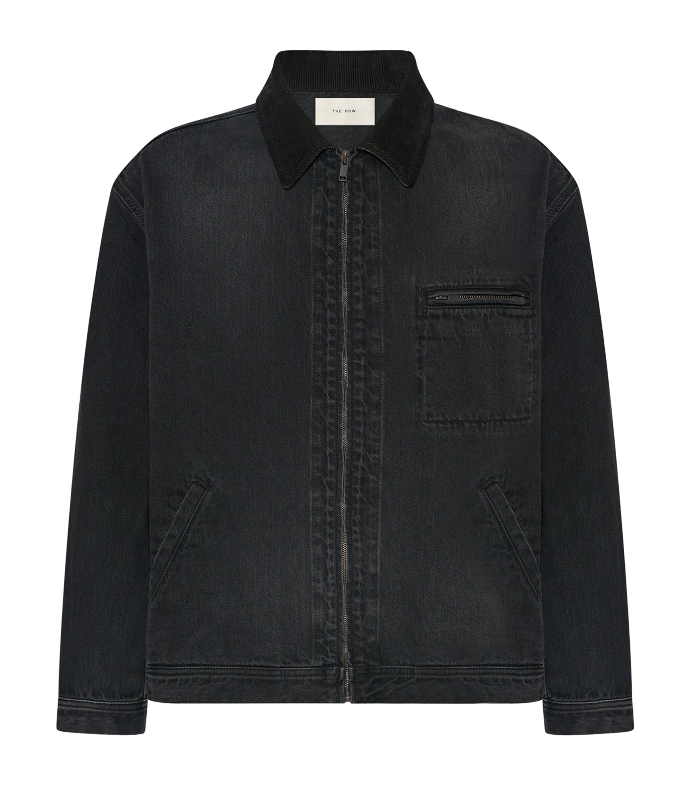 The Row Mens Tarquin Denim Jacket Black Image 1