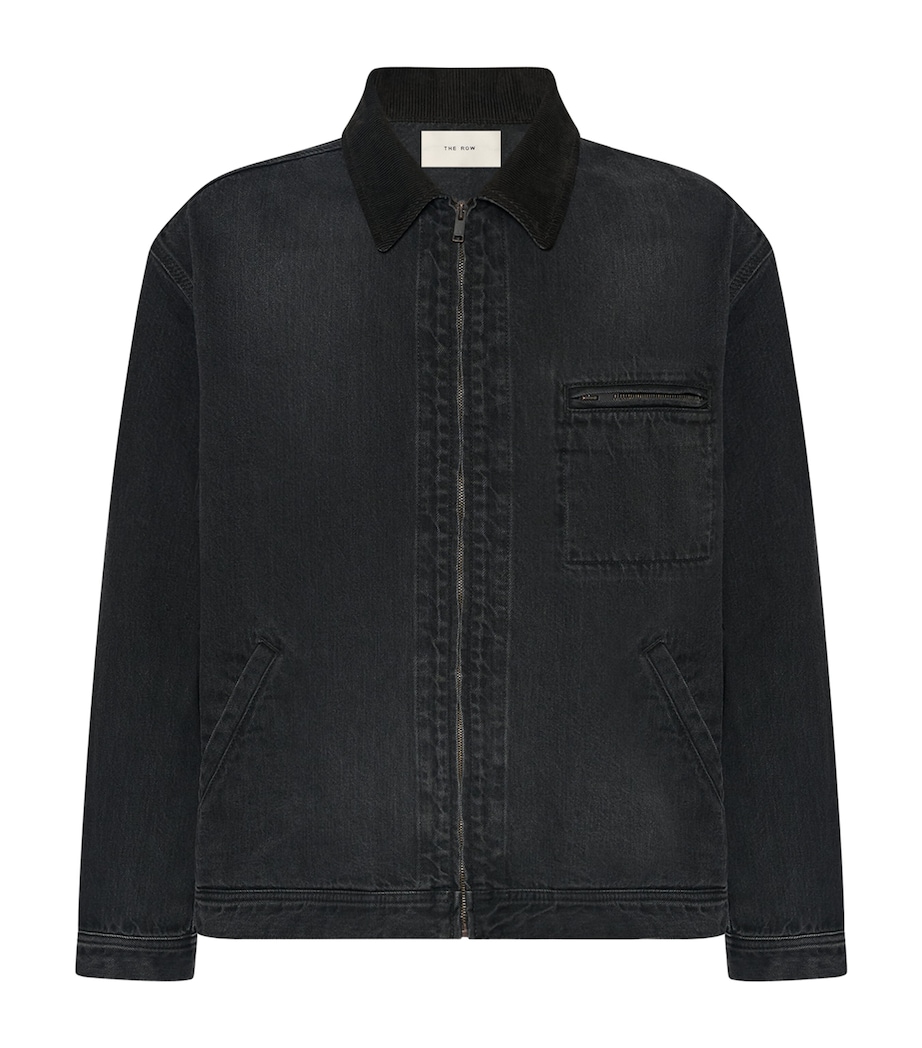 The Row Mens Tarquin Denim Jacket Black Image 1