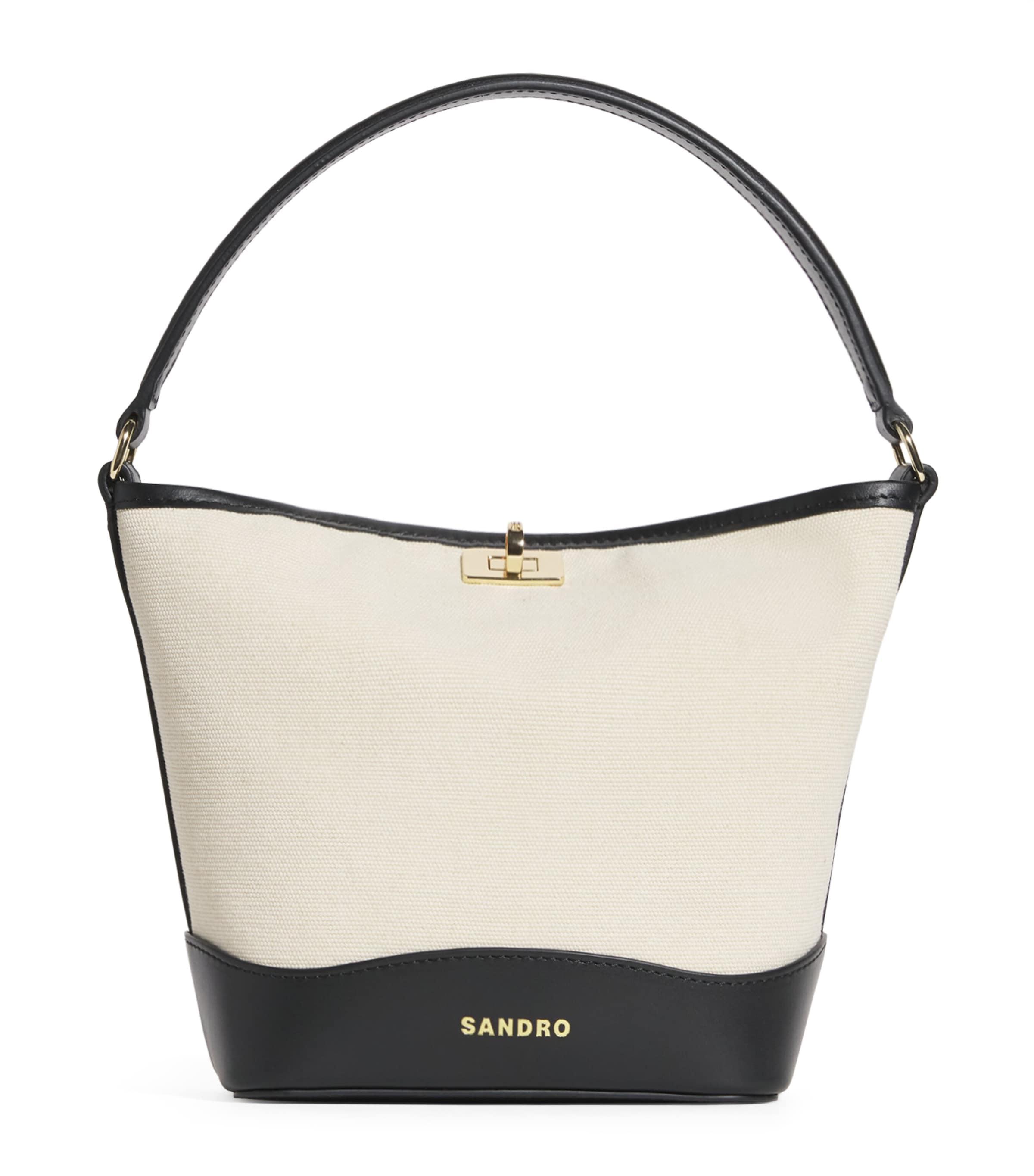 Sandro Small Cotton-leather Tangoso Bucket Bag