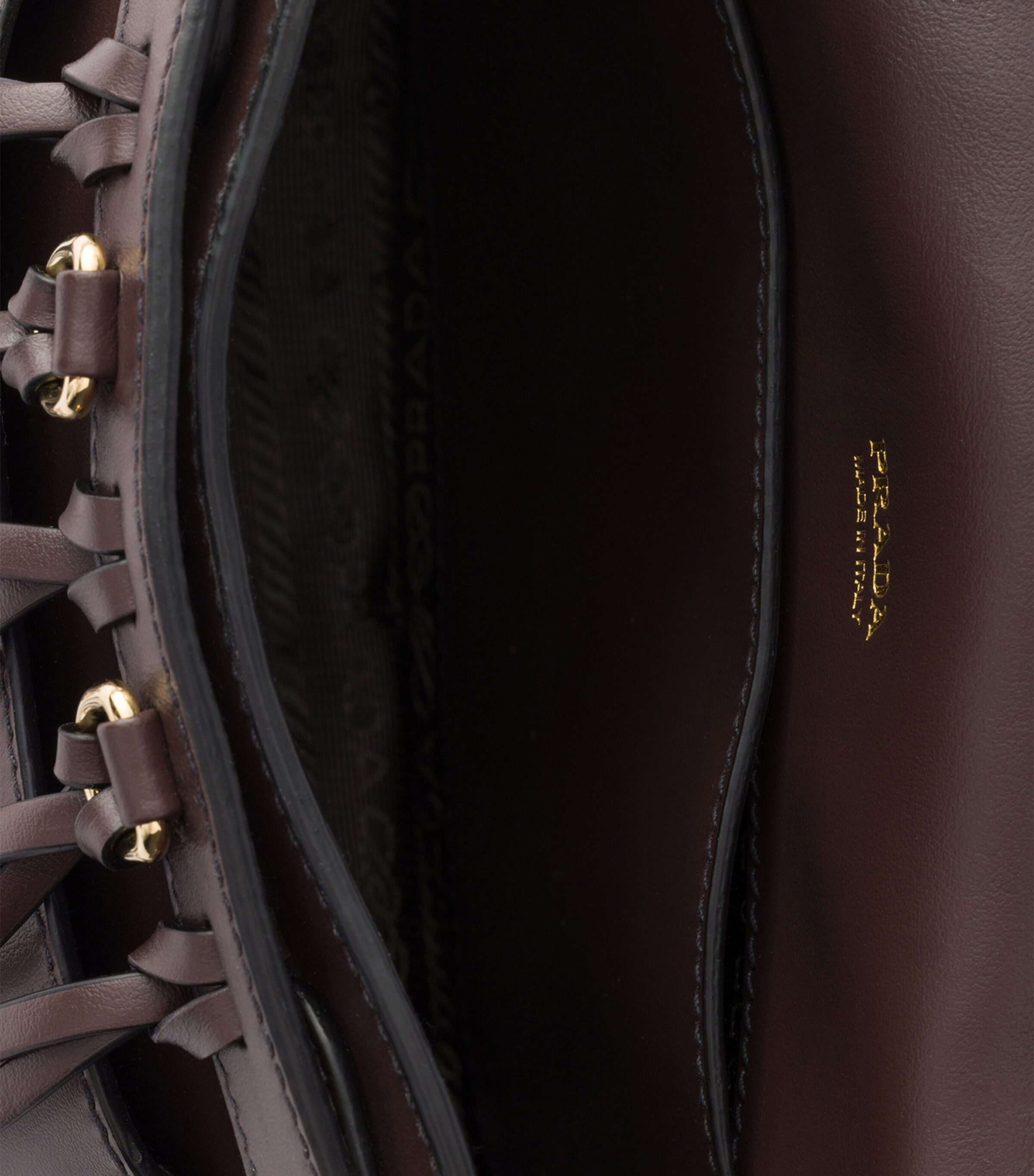 Prada Mini Leather and Corduroy Corsaire Shoulder Bag Brown Image 7