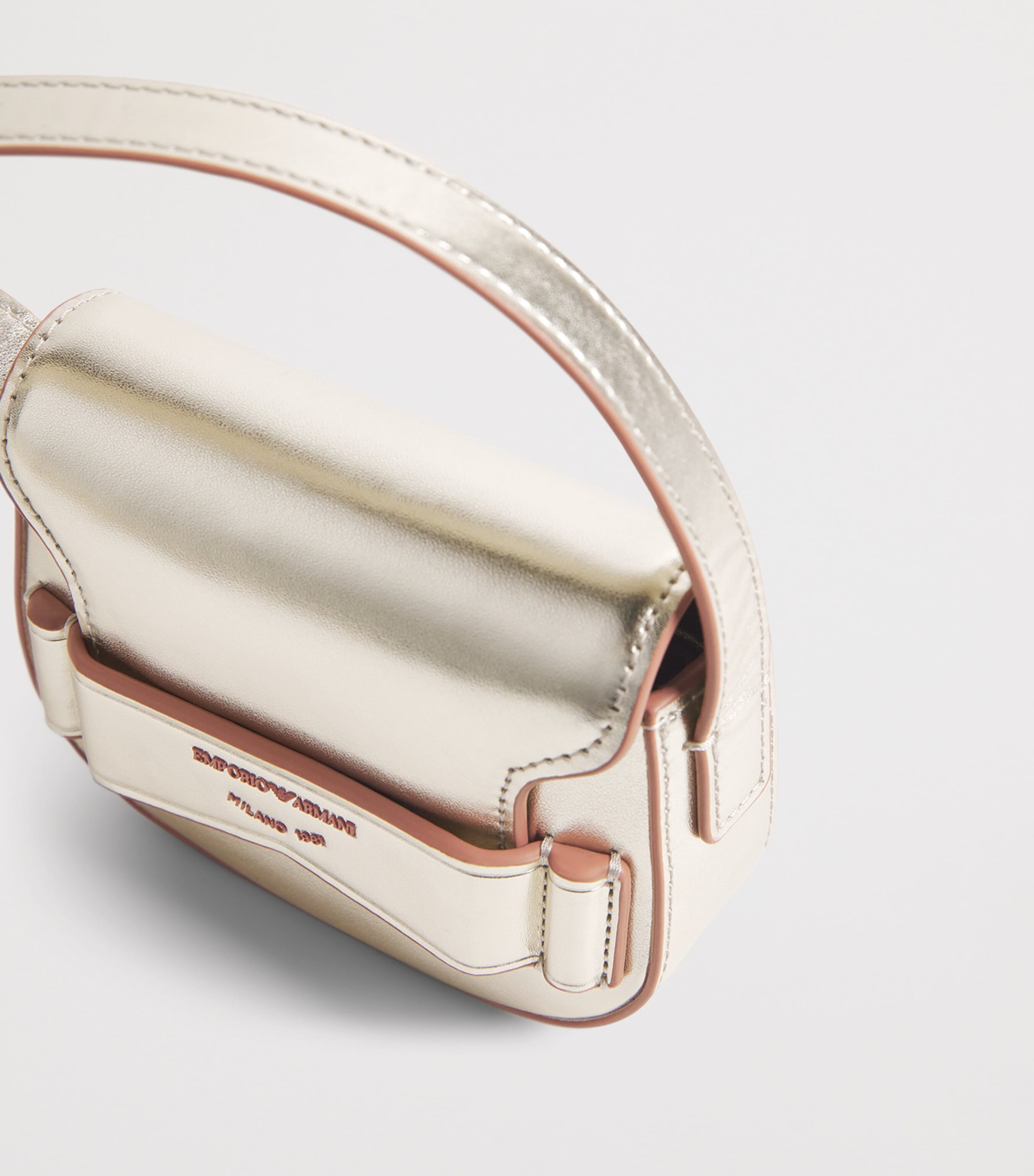 Metallic-Coated Shoulder Bag LIGHT GOLD Image 4