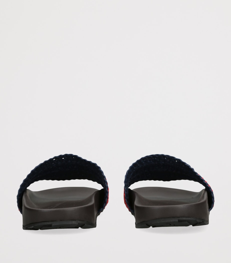 adidas x Wales Bonner Leather Adilette Slides NAVY Image 2