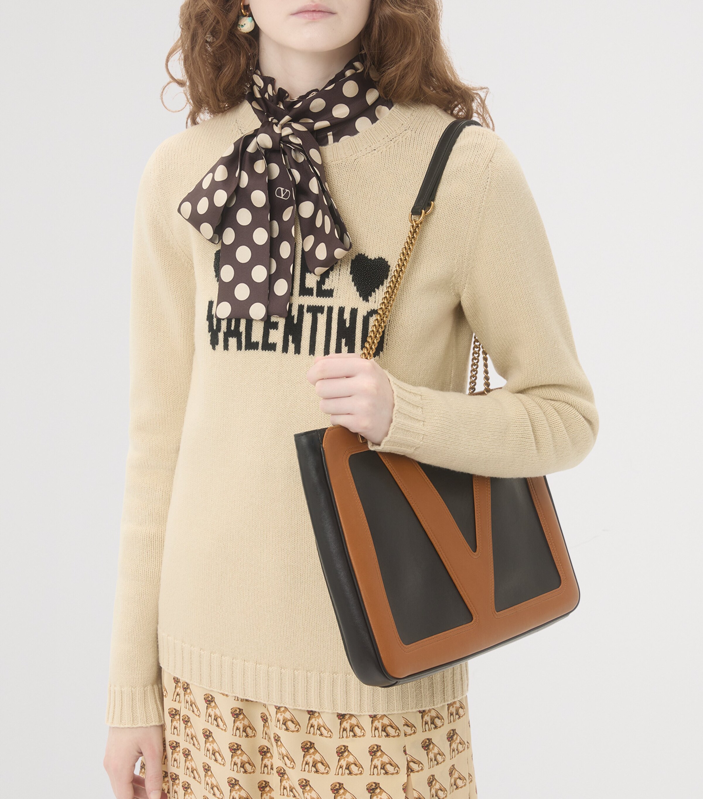 Valentino Womens Virgin Wool Chez Valentino Sweater Image 5