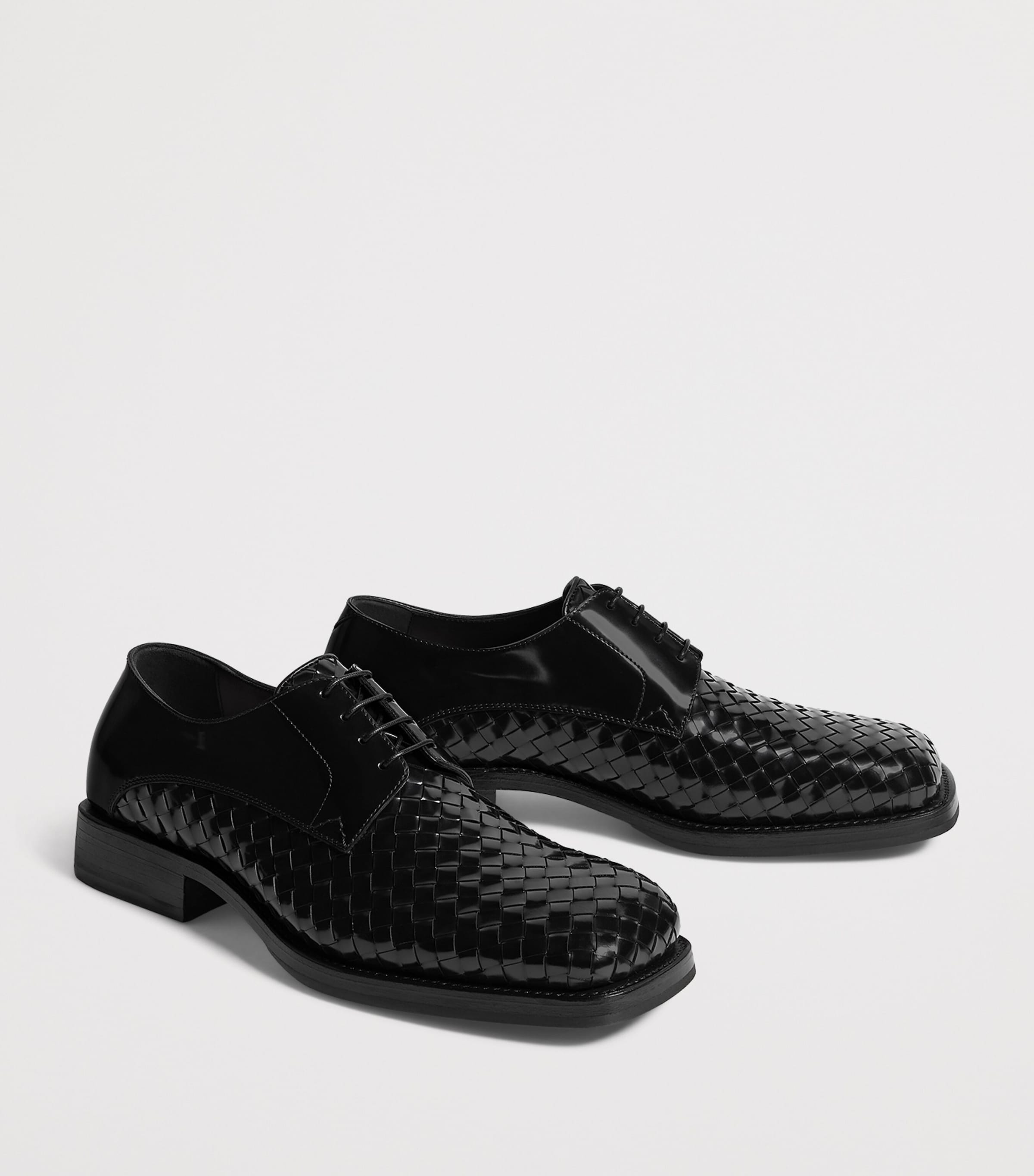 Bottega Veneta Leather Smashed Lace-Up Shoes Image 5