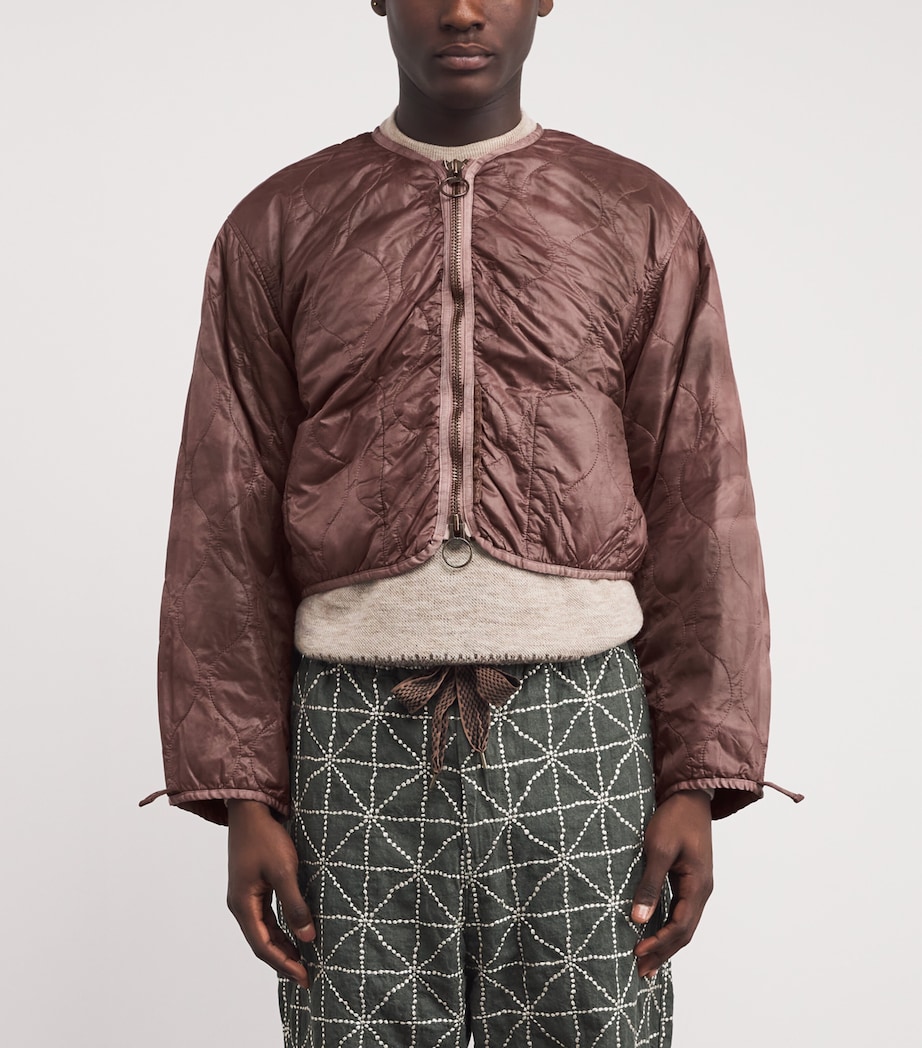 Quilted Jacket BURGUNDY Image 3