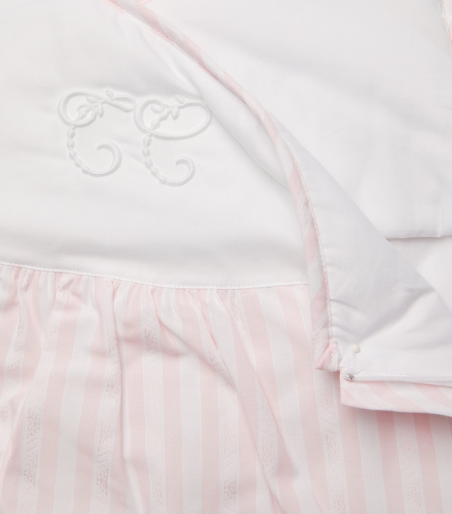 Cotton Padded Stripe Sleeping Bag PINK Image 3