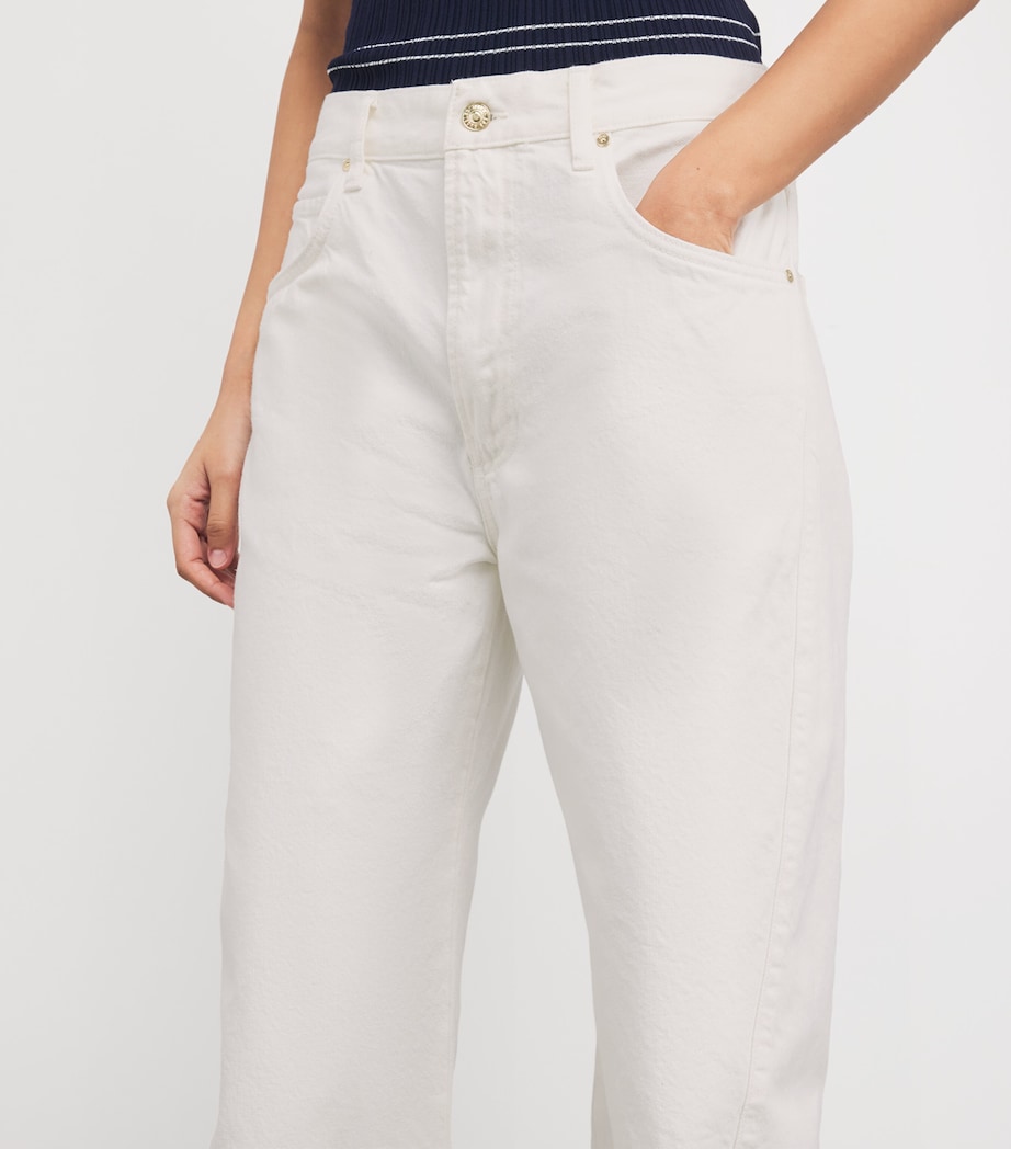 Arellia High-Rise Barrel Jeans TONAL ECRU Image 6