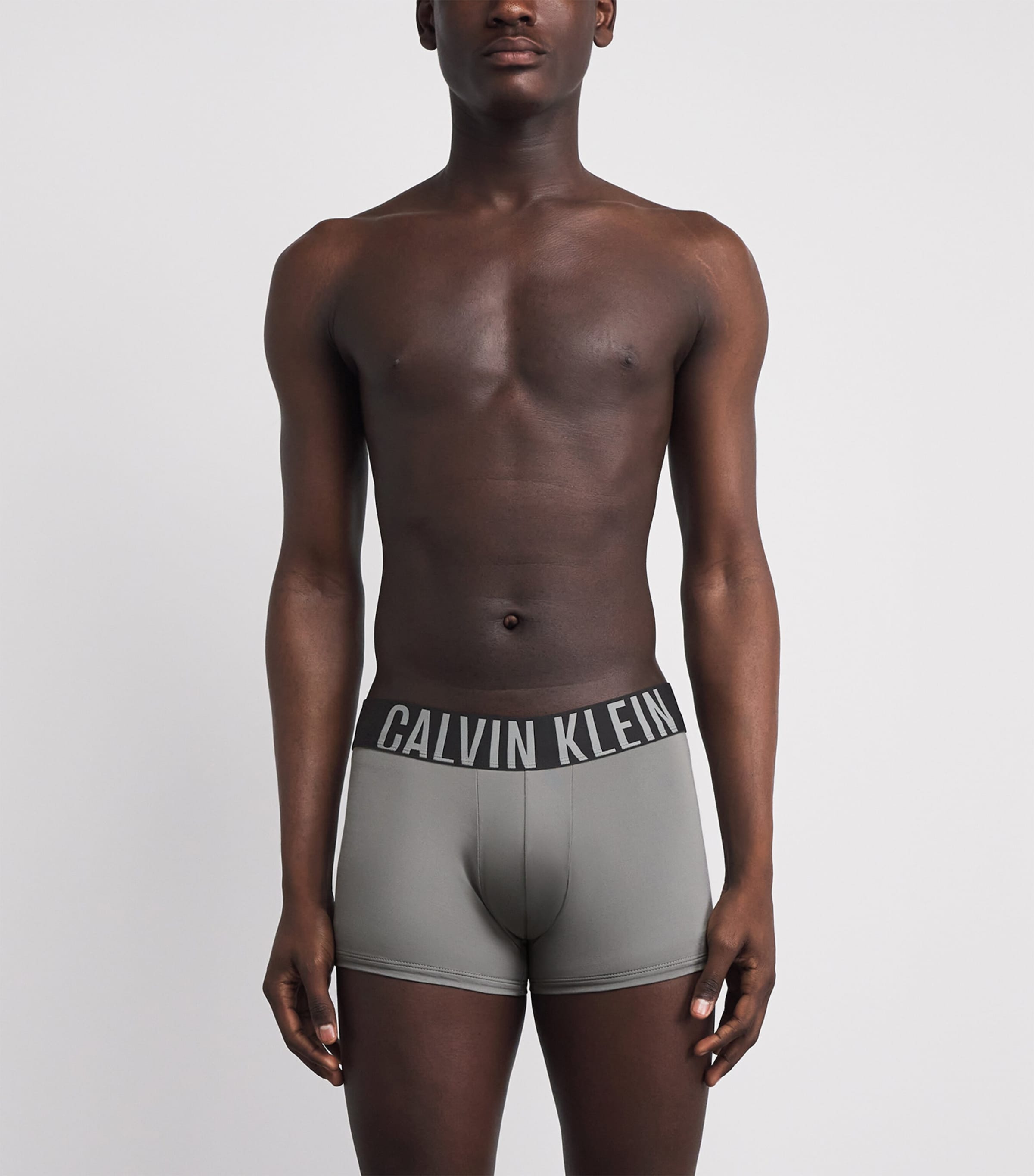 Calvin Klein Mens Intense Power Trunks (Pack of 3) Black/mist/mist Image 2