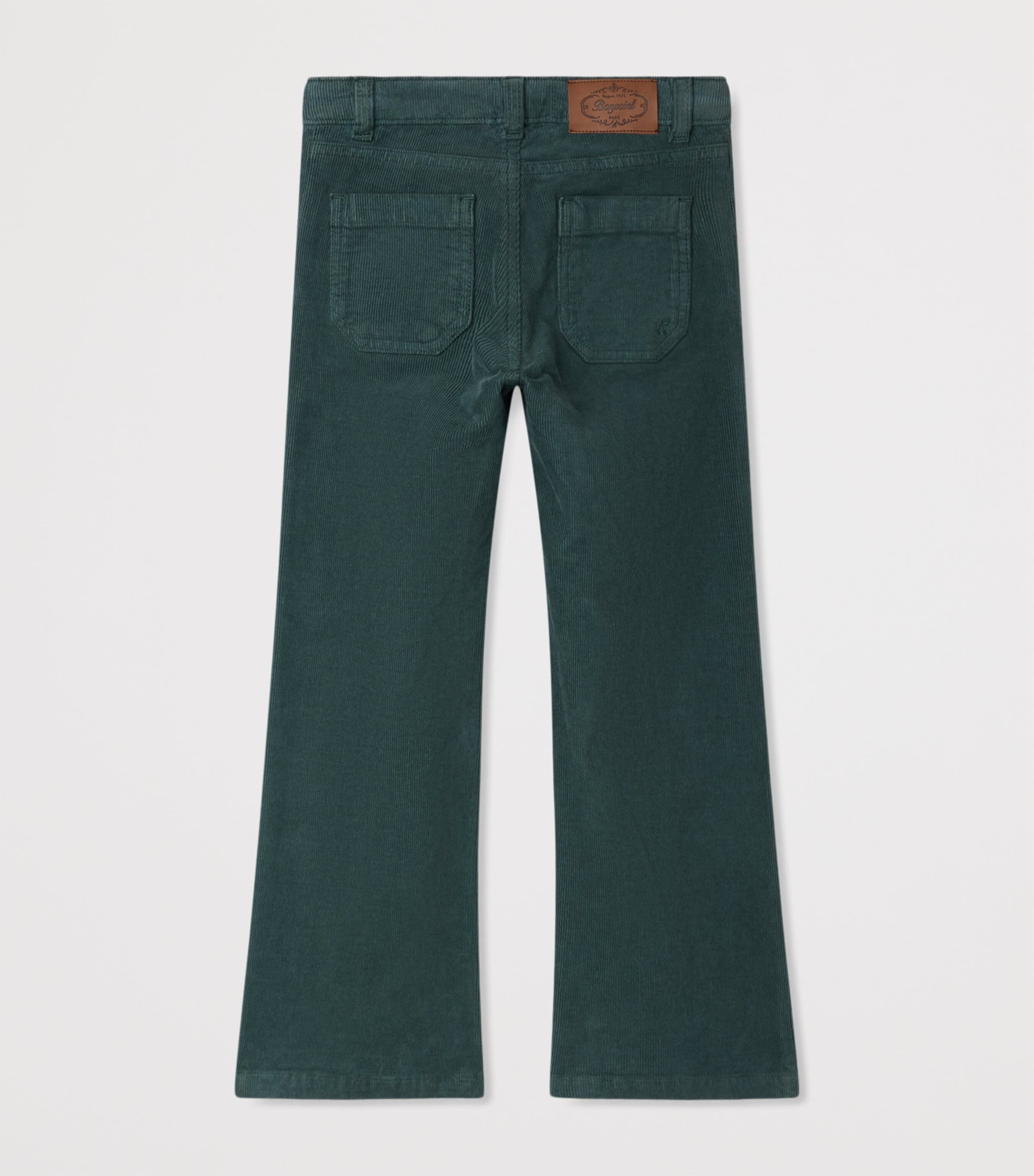 Corduroy Flared Trousers (10-14 Years) VERT DE GRIS Image 2