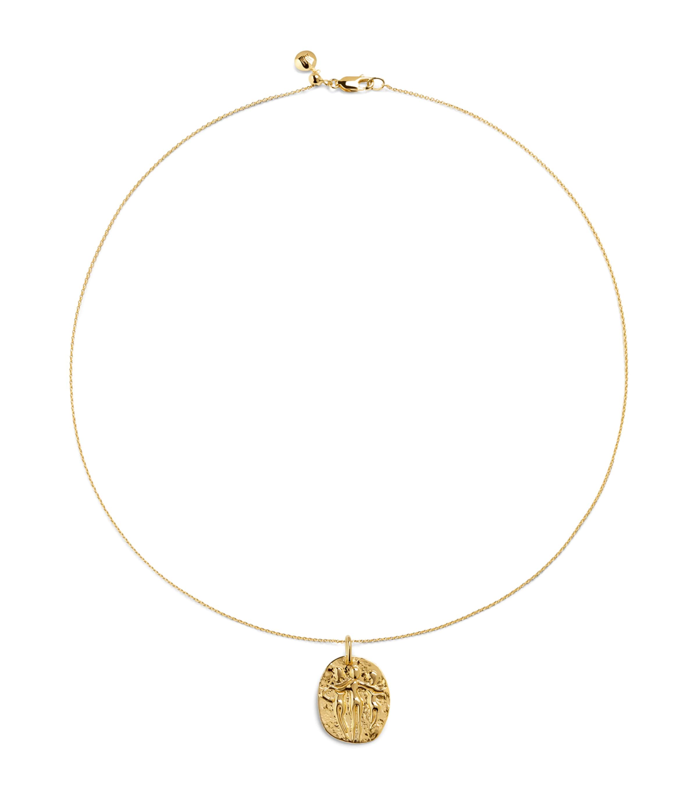 Monica Vinader Gold Vermeil Talisman Sisterhood Pendant Gold Vermeil Image 1
