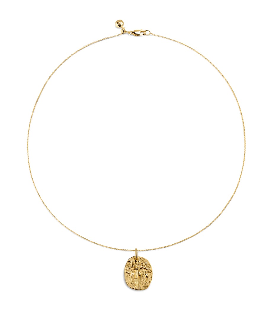 Monica Vinader Gold Vermeil Talisman Sisterhood Pendant Gold Vermeil Image 1