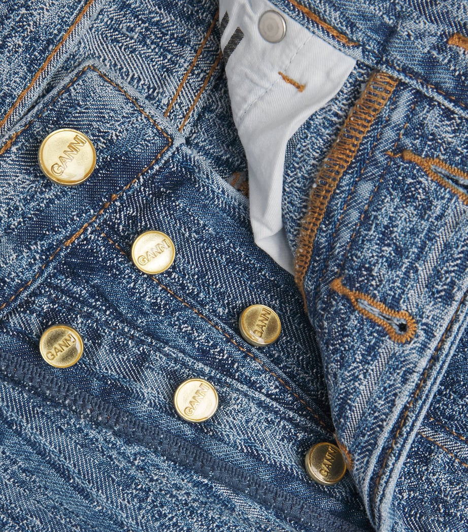 Double-Fly Wide-Leg Jeans 566 MID BLUE STONE Image 5