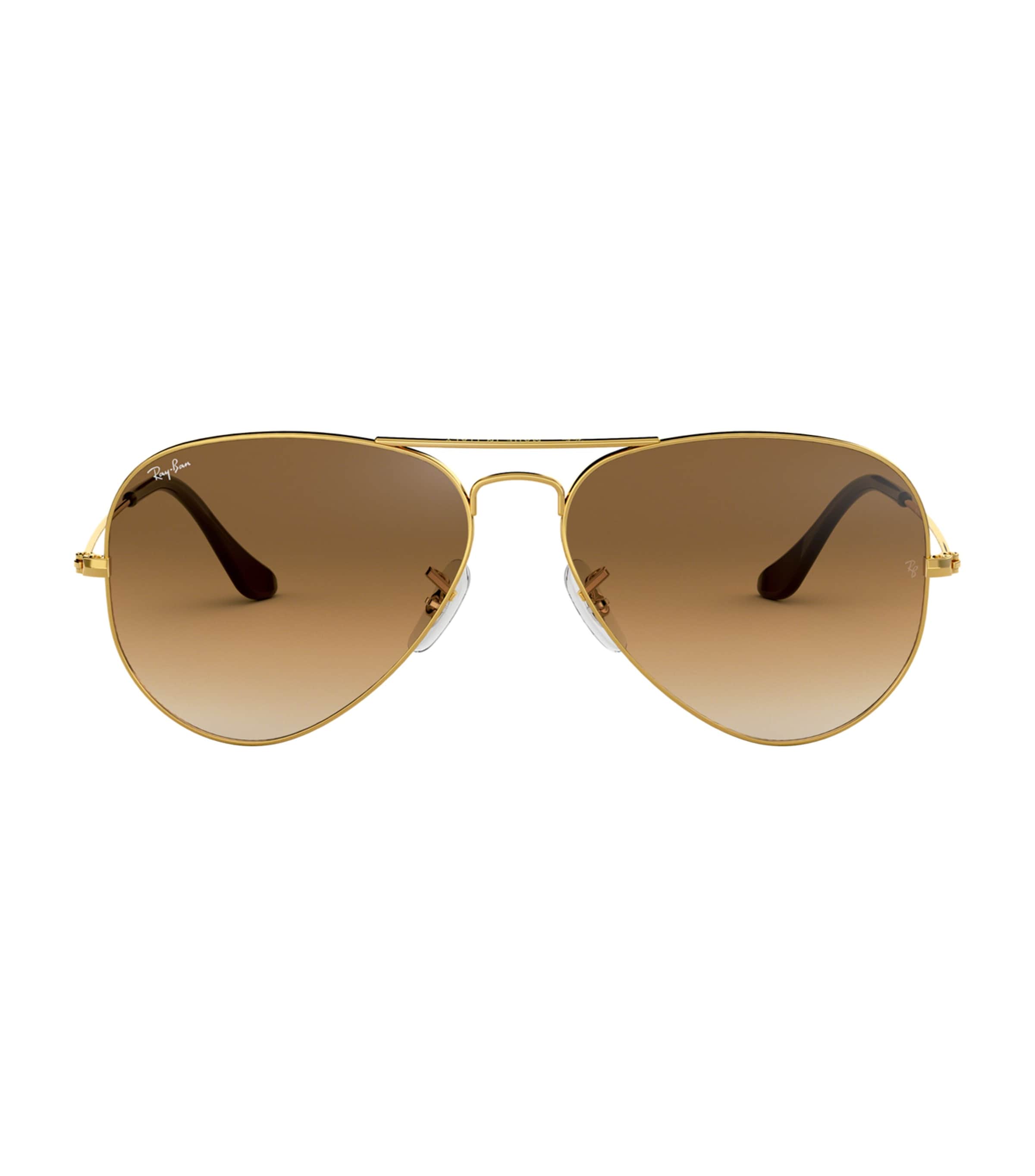 Ray Ban Original Aviator Sunglasses In Gold