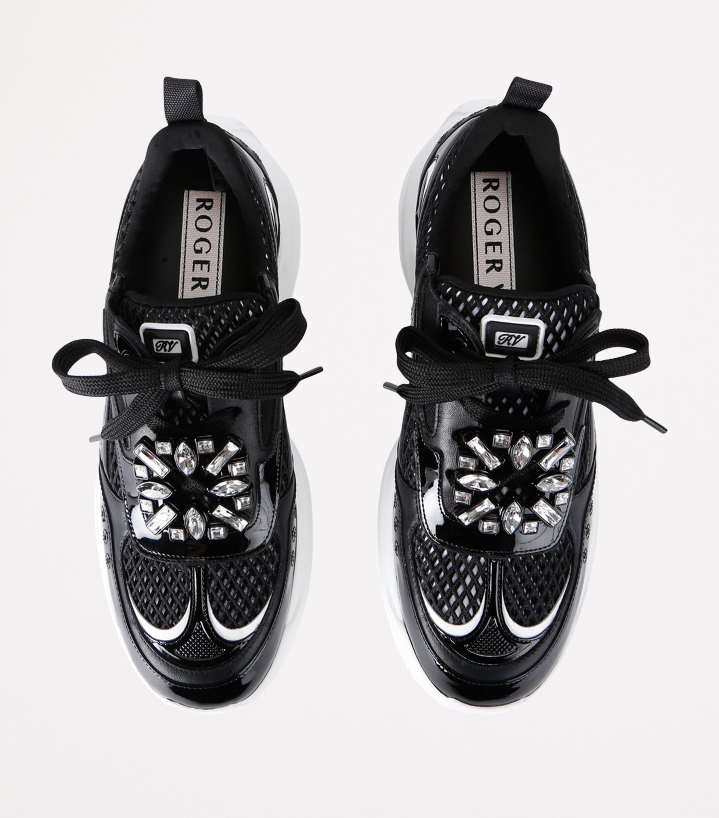 Viv' Run Strass Sneakers BLK/WHITE Image 4