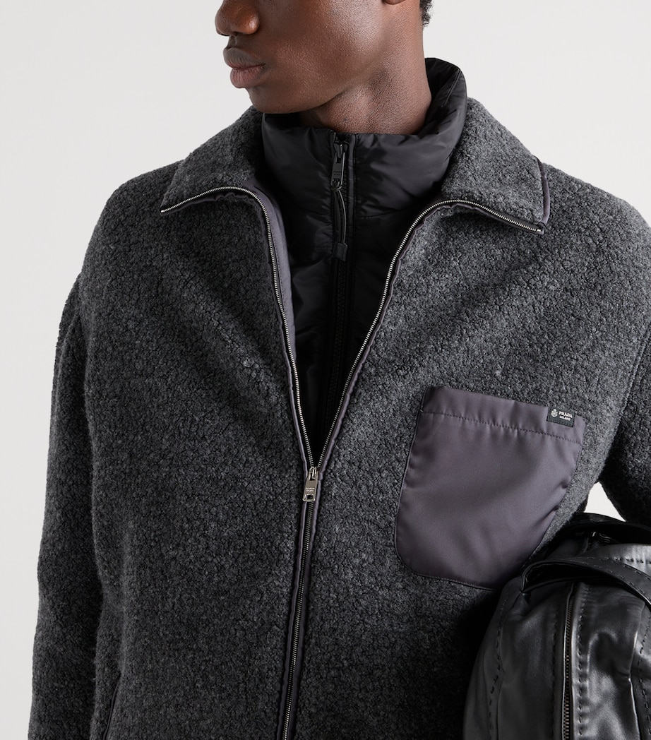 Prada Mens Re-Nylon Puffer Jacket Black Image 4