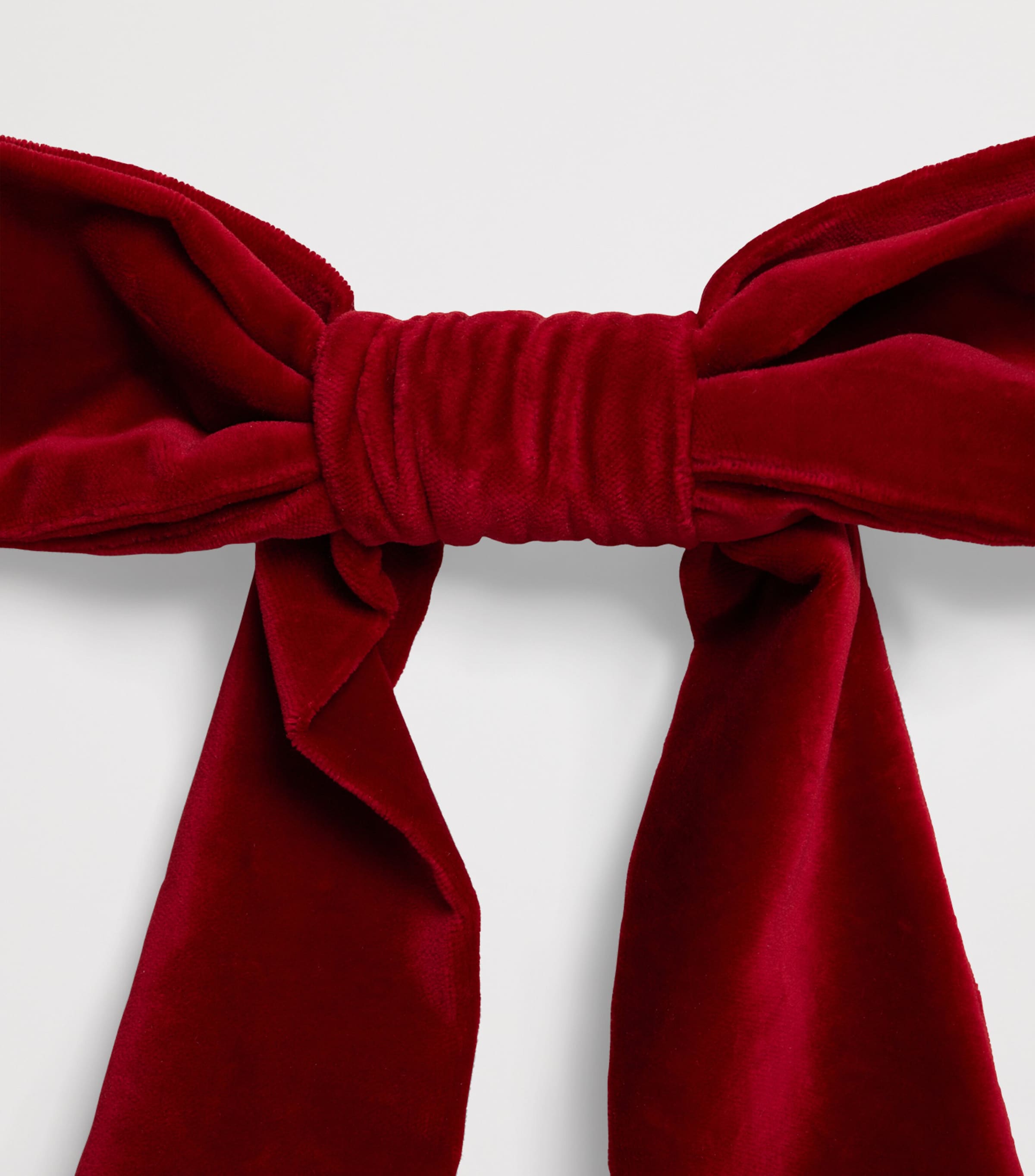 Velvet Ribbon Hair Clip ROUGE Image 3