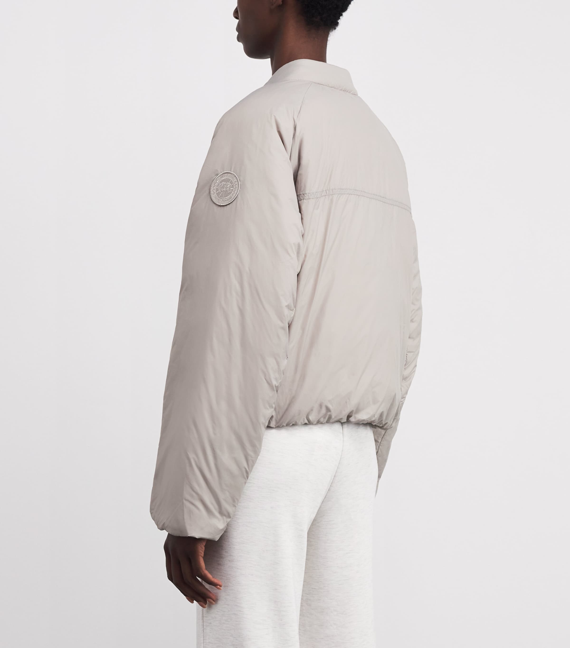 Down Elba Bomber Jacket LIMESTONE CALCAIRE Image 4