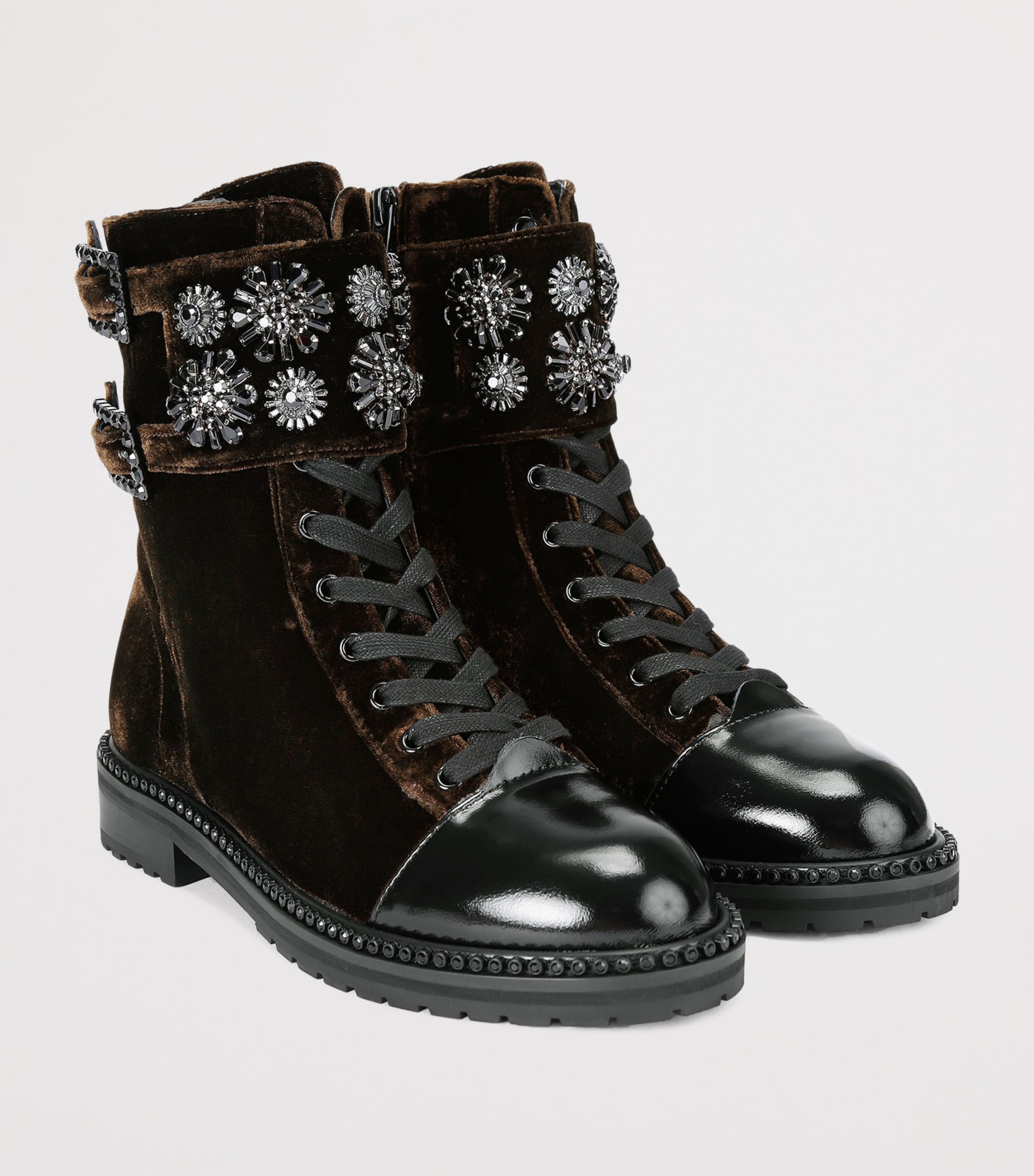 Velvet Stoop Ankle Boots DK.BRN COM Image 3