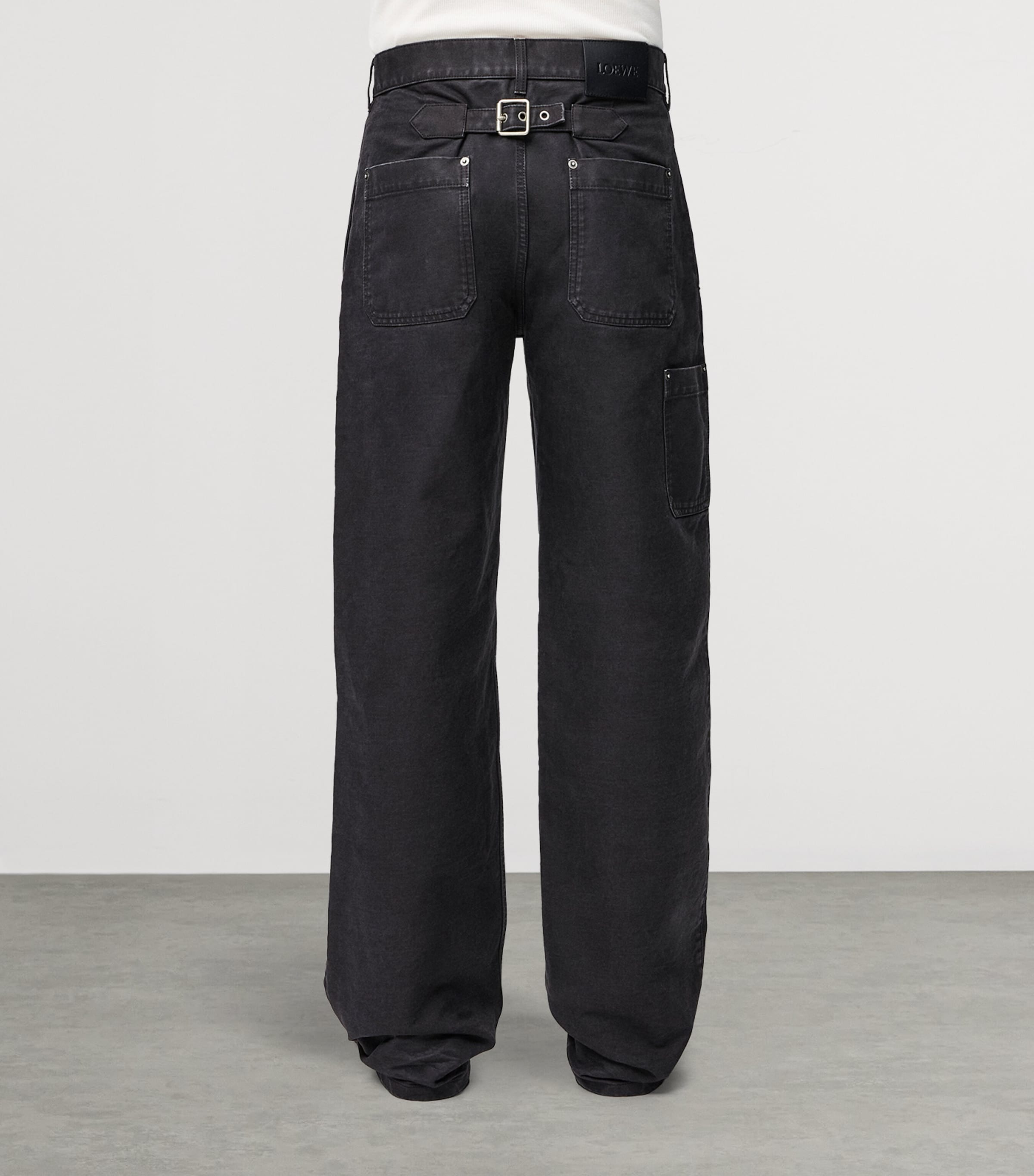 Cotton Twill Straight Trousers ANTHRACITE Image 4