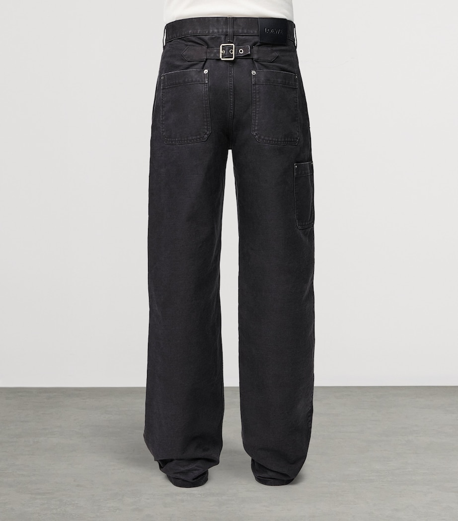 Cotton Twill Straight Trousers ANTHRACITE Image 4