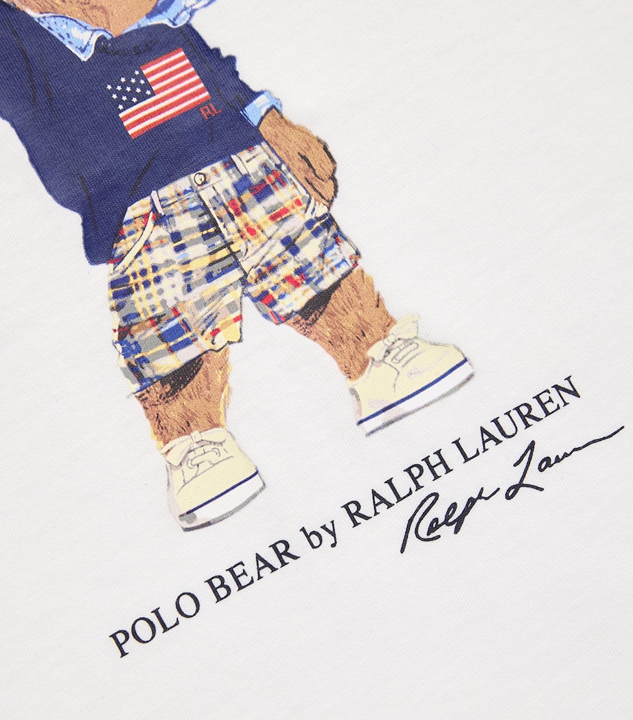 Cotton Polo Bear T-Shirt (6-14 Years) PF24 WHITE HYANNIS Image 3