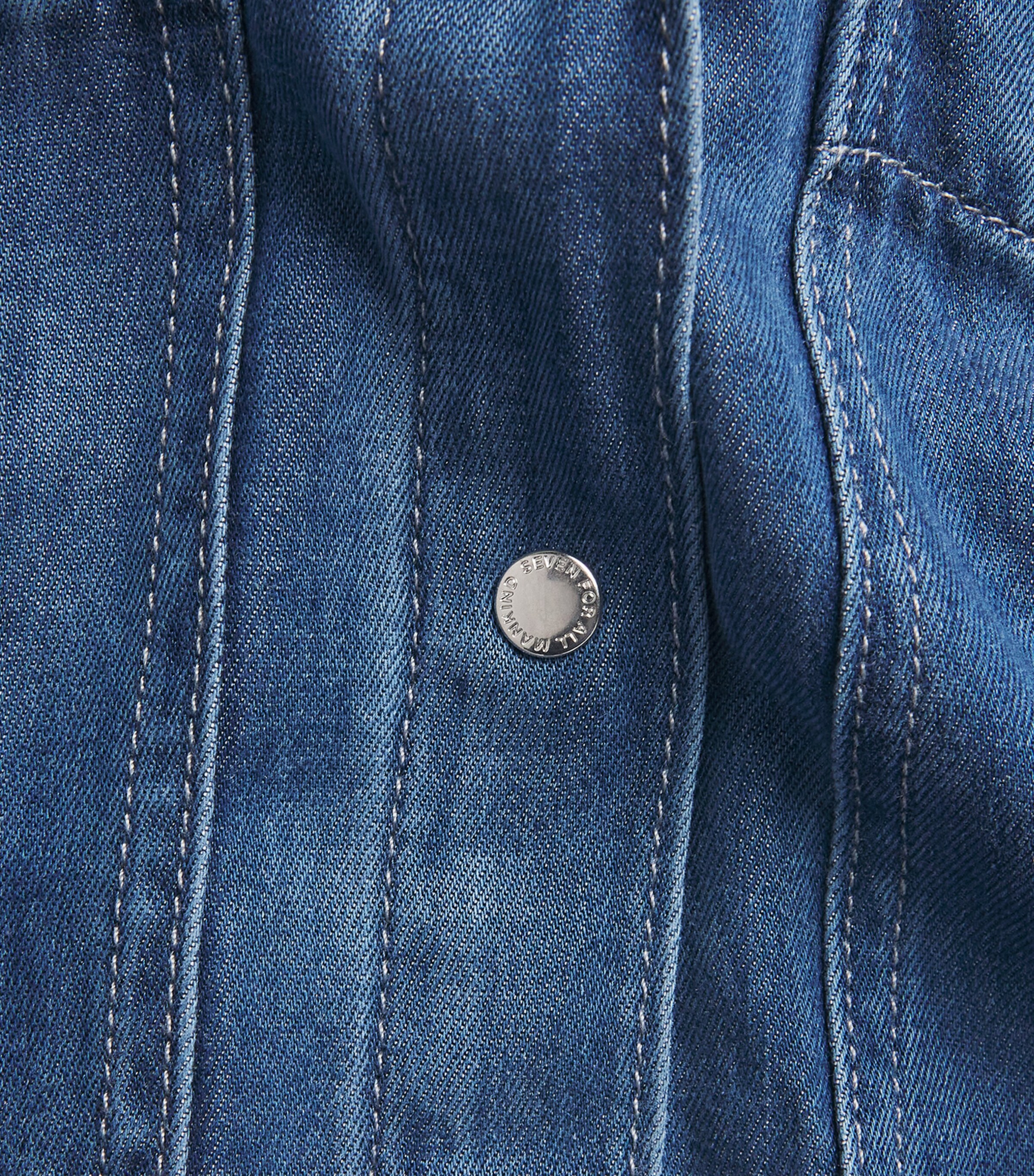 7 For All Mankind Womens Denim Shirt Boreal Image 7
