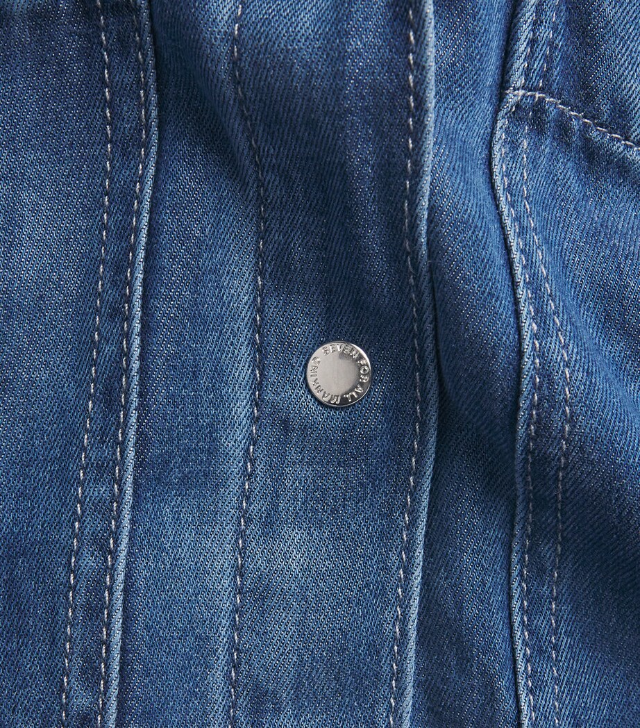 7 For All Mankind Womens Denim Shirt Boreal Image 7