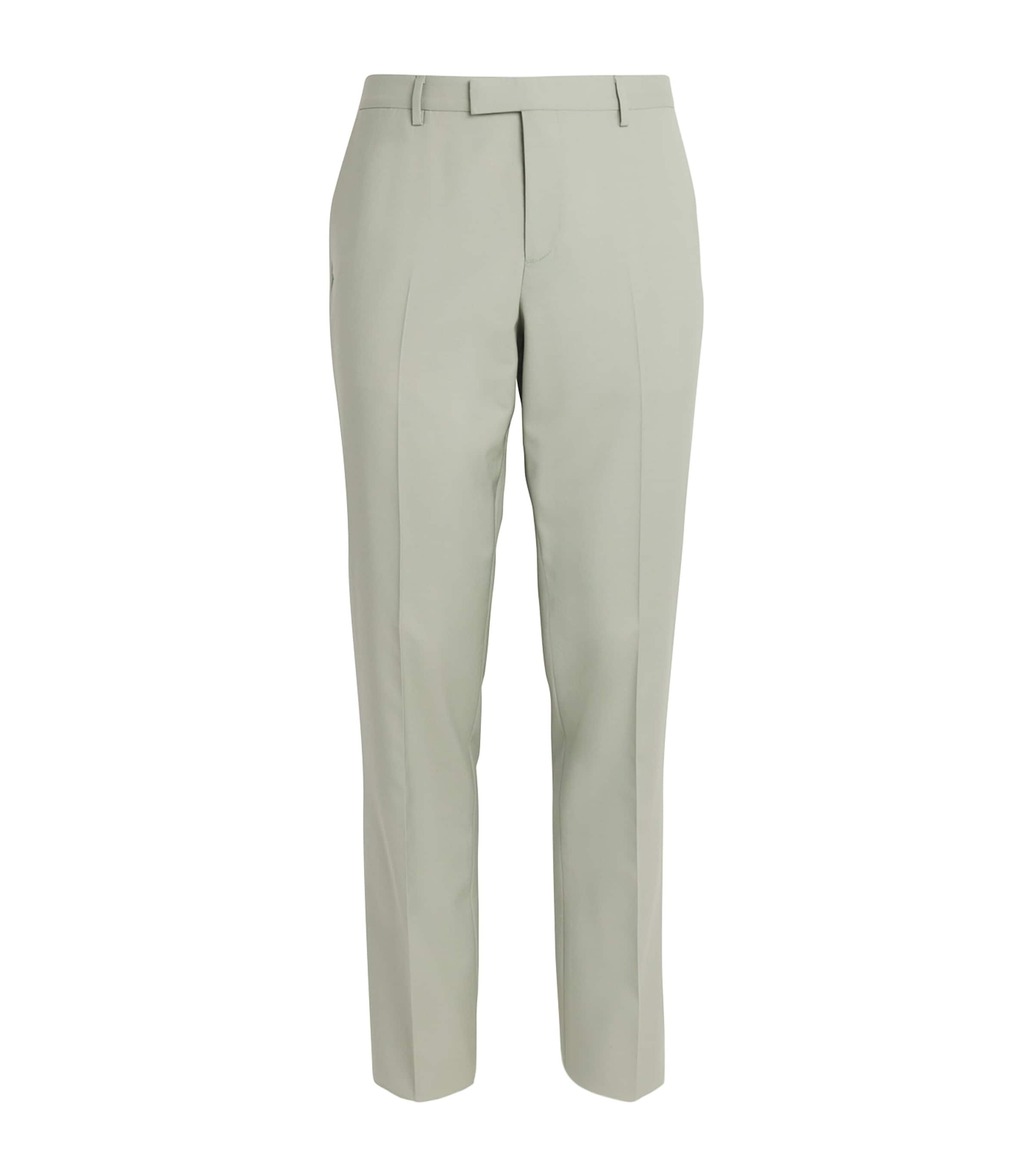 Paul Smith Wool-mohair Slim Trousers In Gray